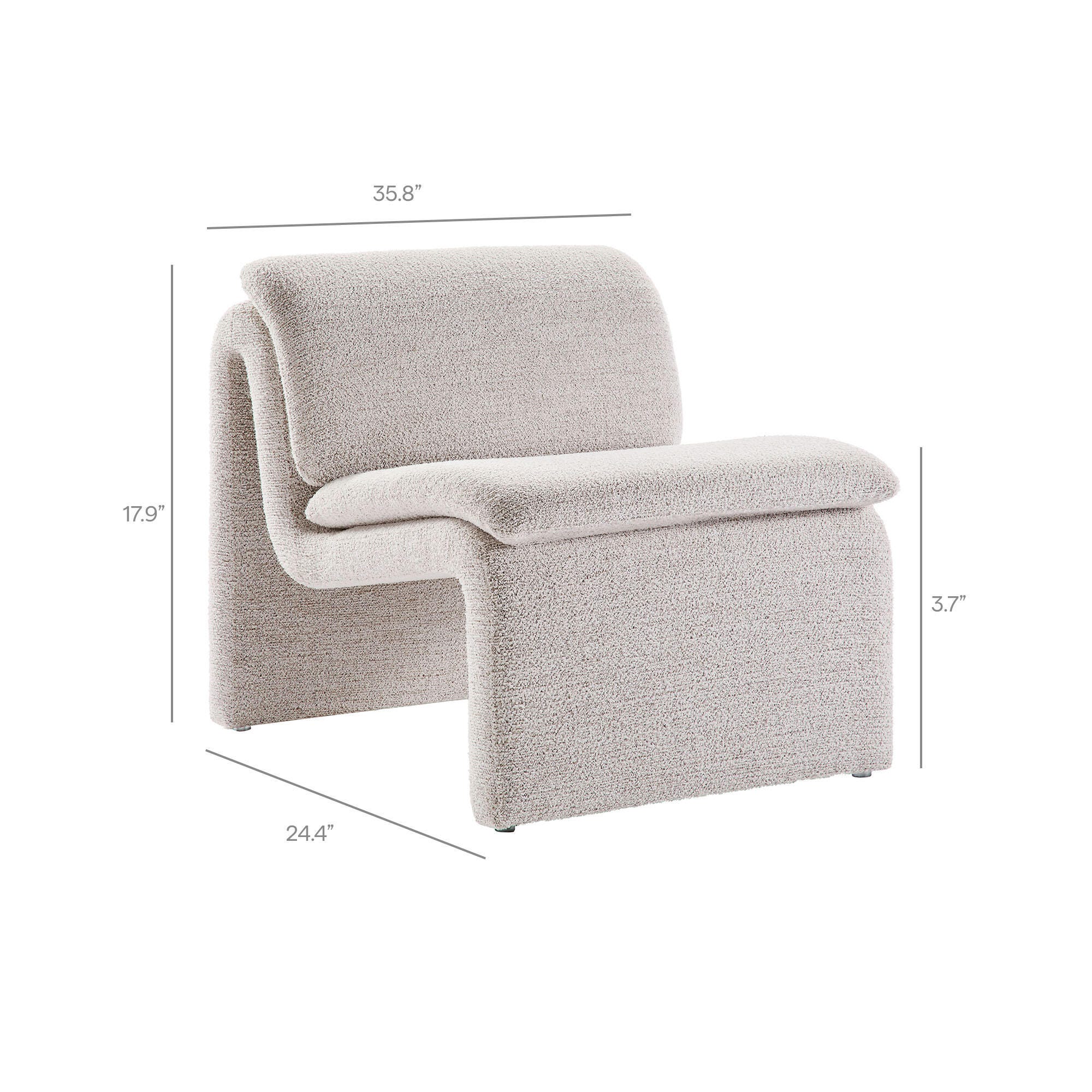Modway Lume Accent Chair, Parchment, large