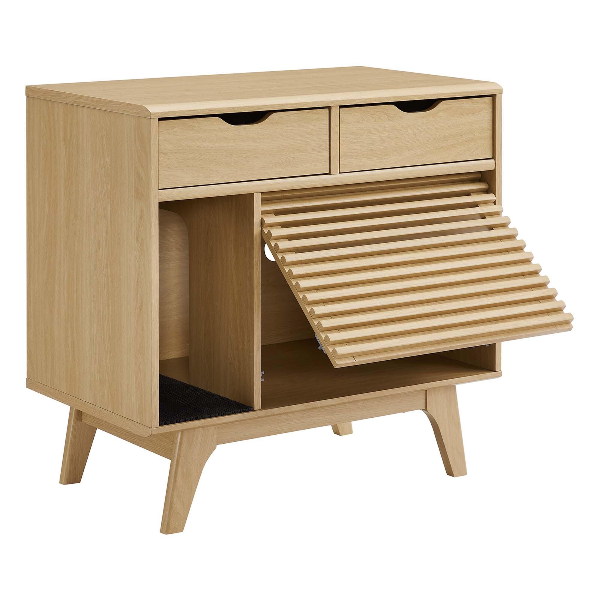 Modway Render 31" Accent Cabinet, Oak, large