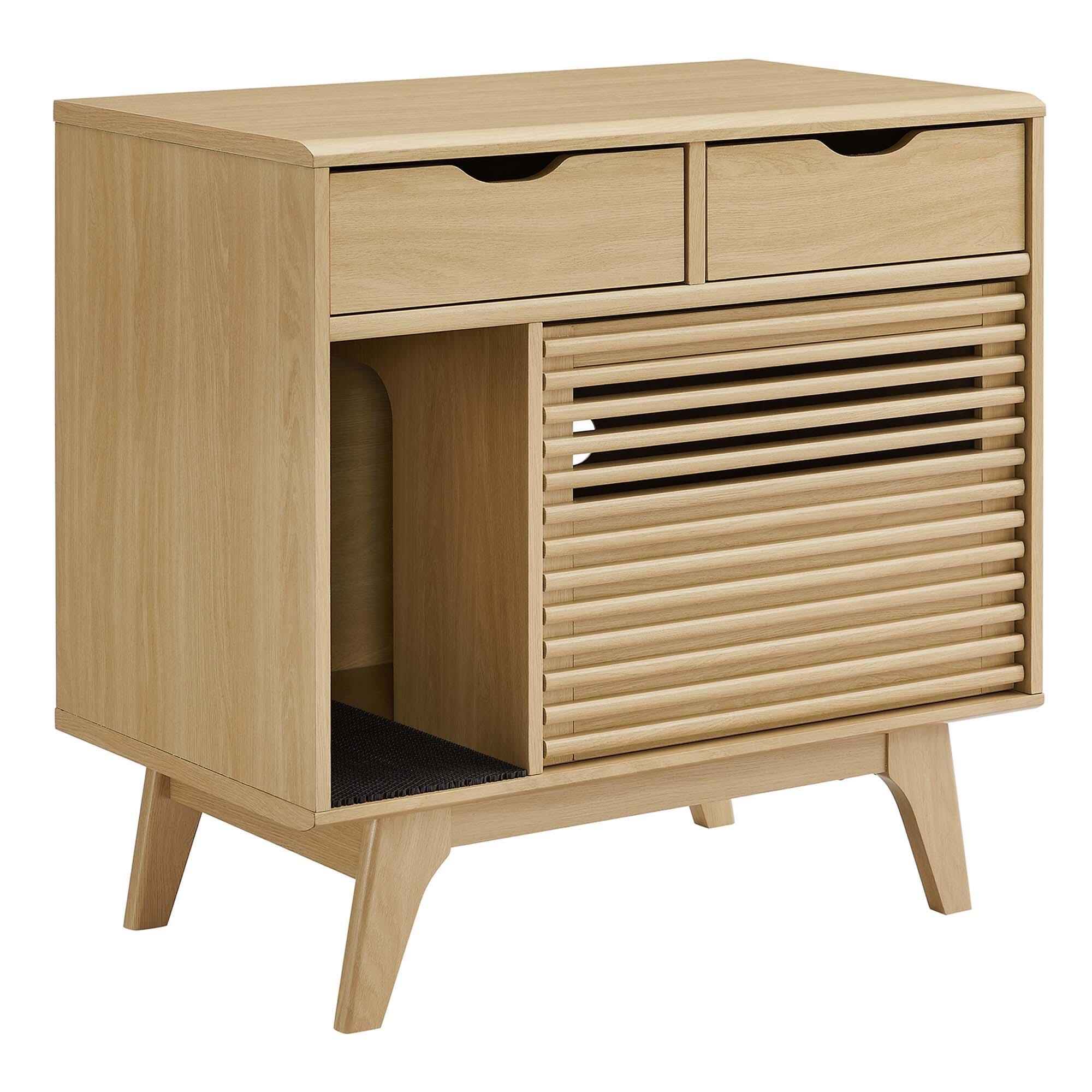 Modway Render 31" Accent Cabinet, Oak, large