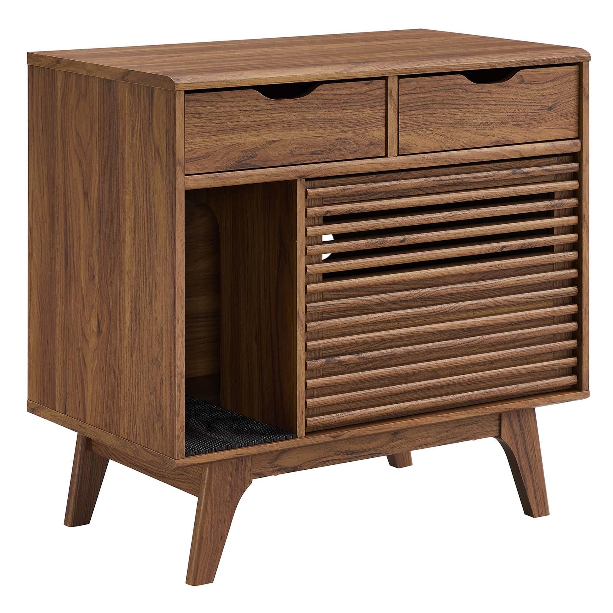 Modway Render 31" Accent Cabinet, Walnut, large