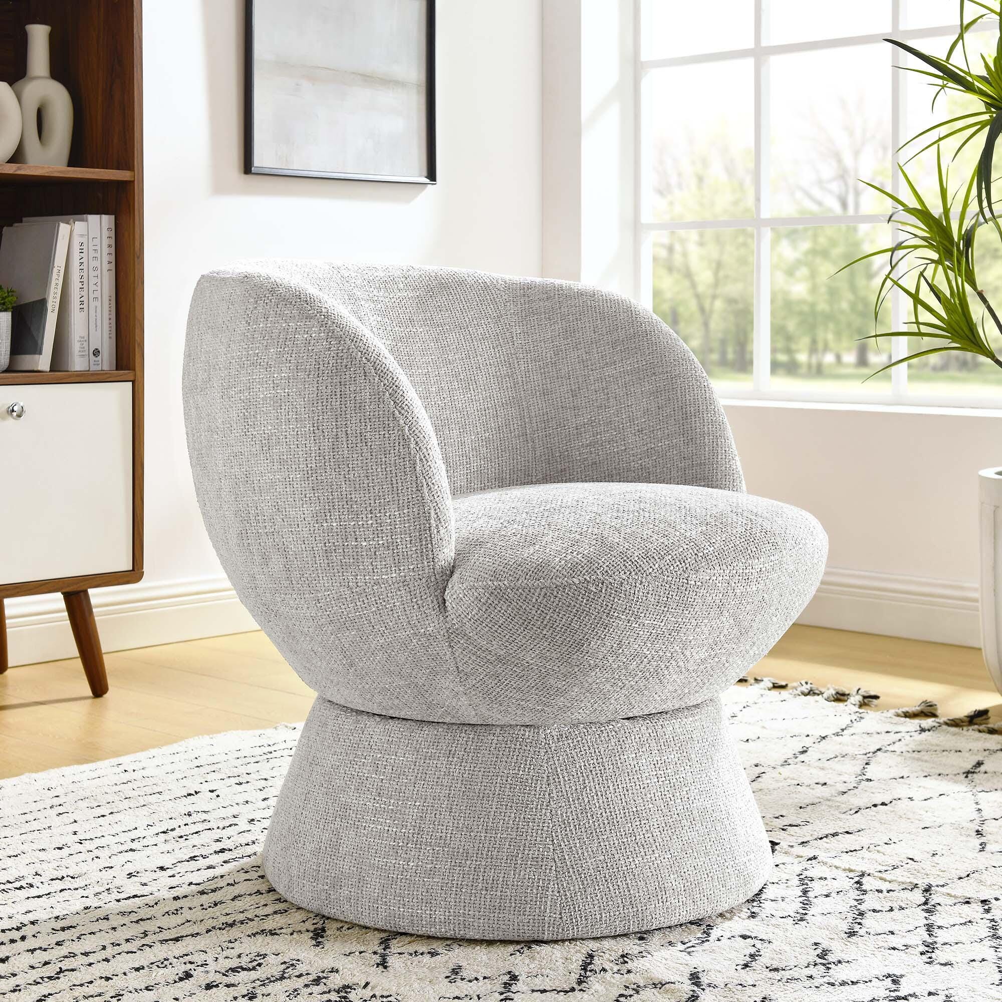 Modway Vesta Swivel Accent Chair, Dove Gray, rollover