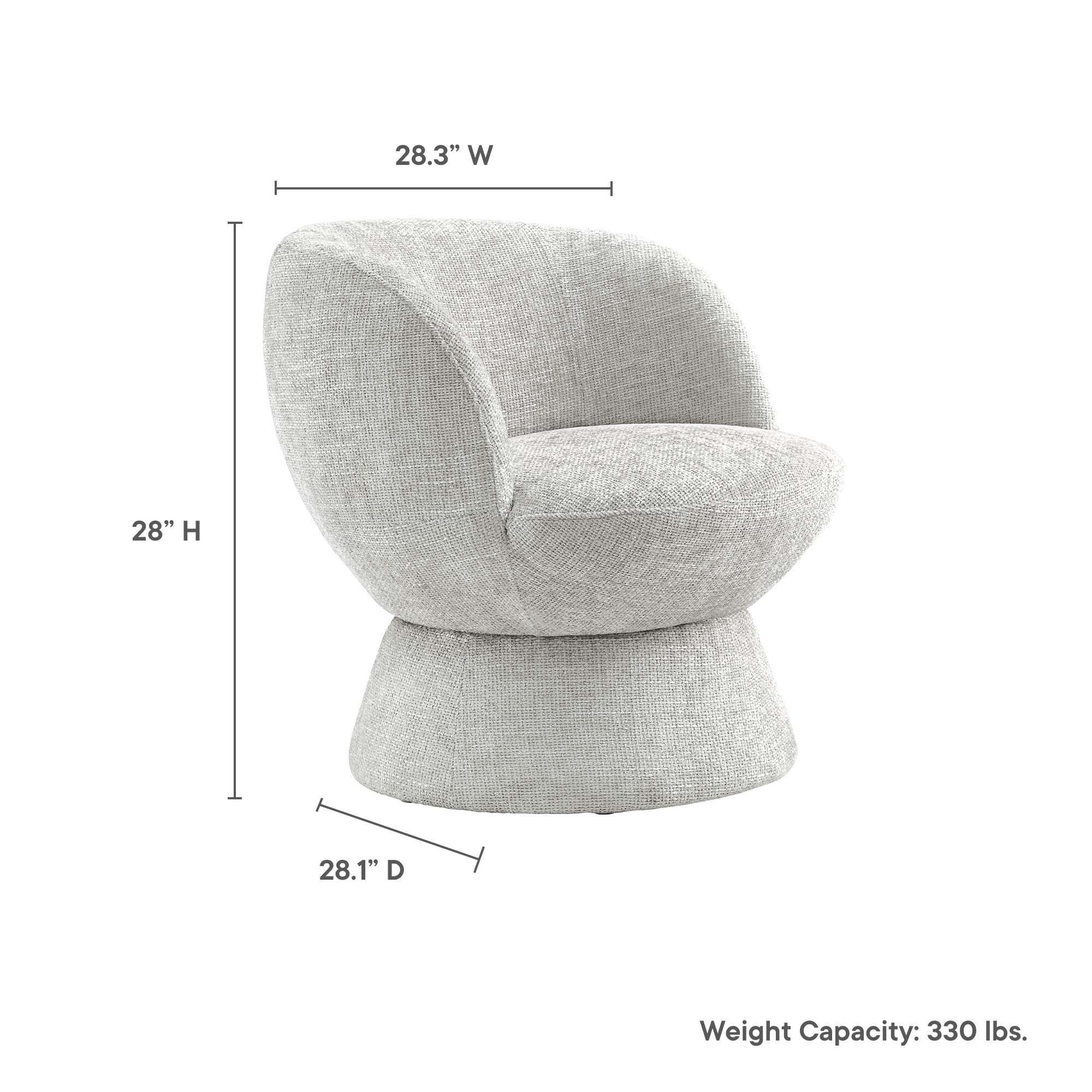 Modway Vesta Swivel Accent Chair, Dove Gray, large