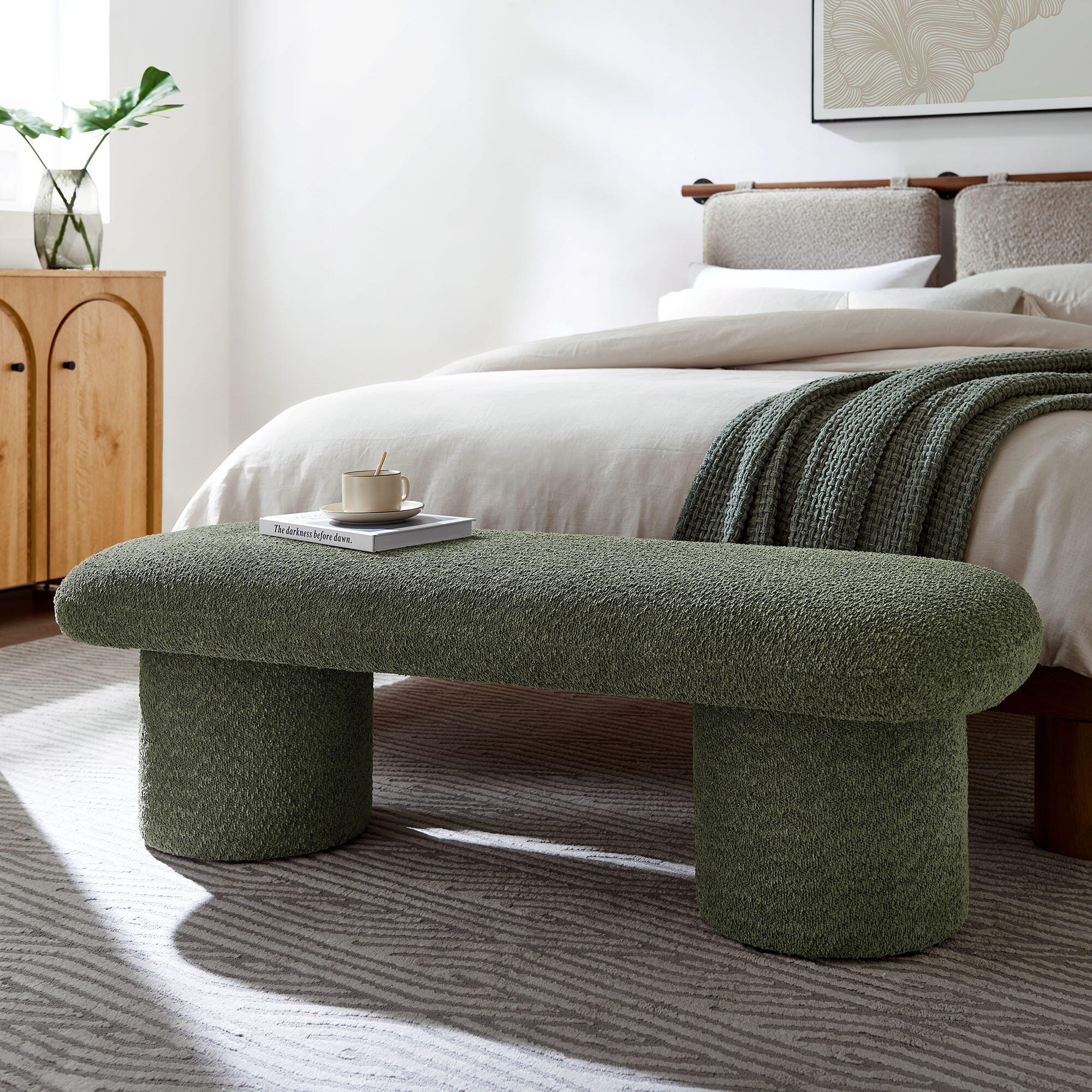 Modway Orla Bench, Sage, rollover