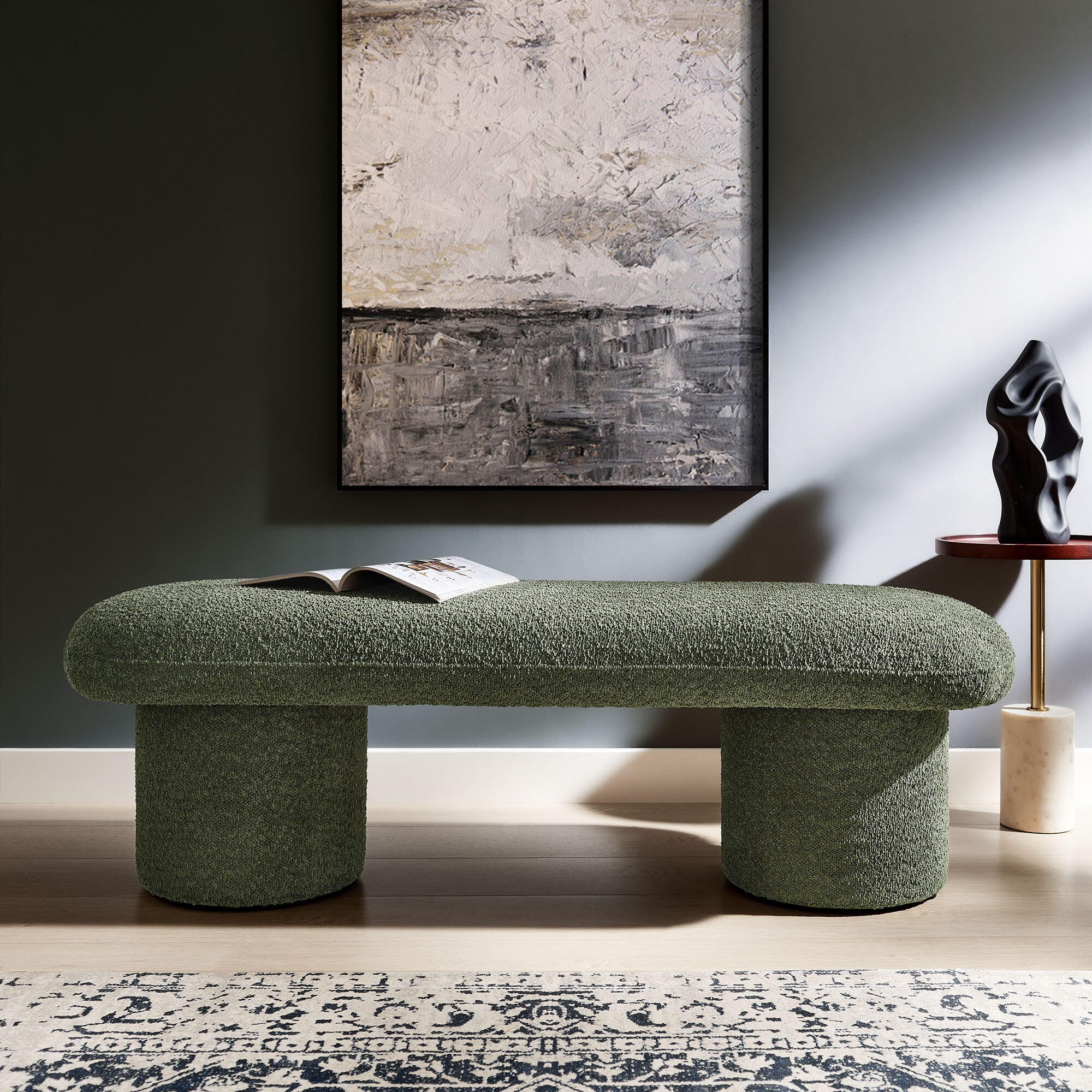 Modway Orla Bench, Sage, large