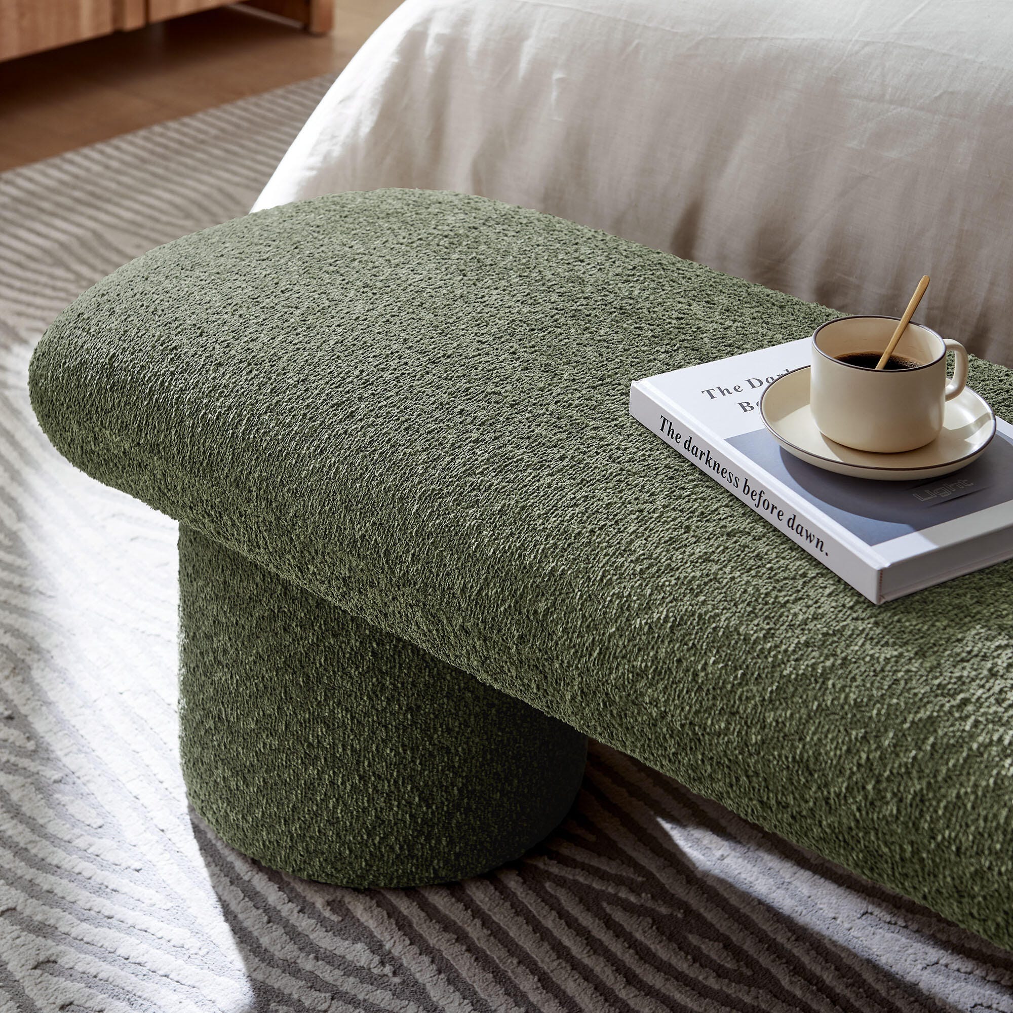 Modway Orla Bench, Sage, large