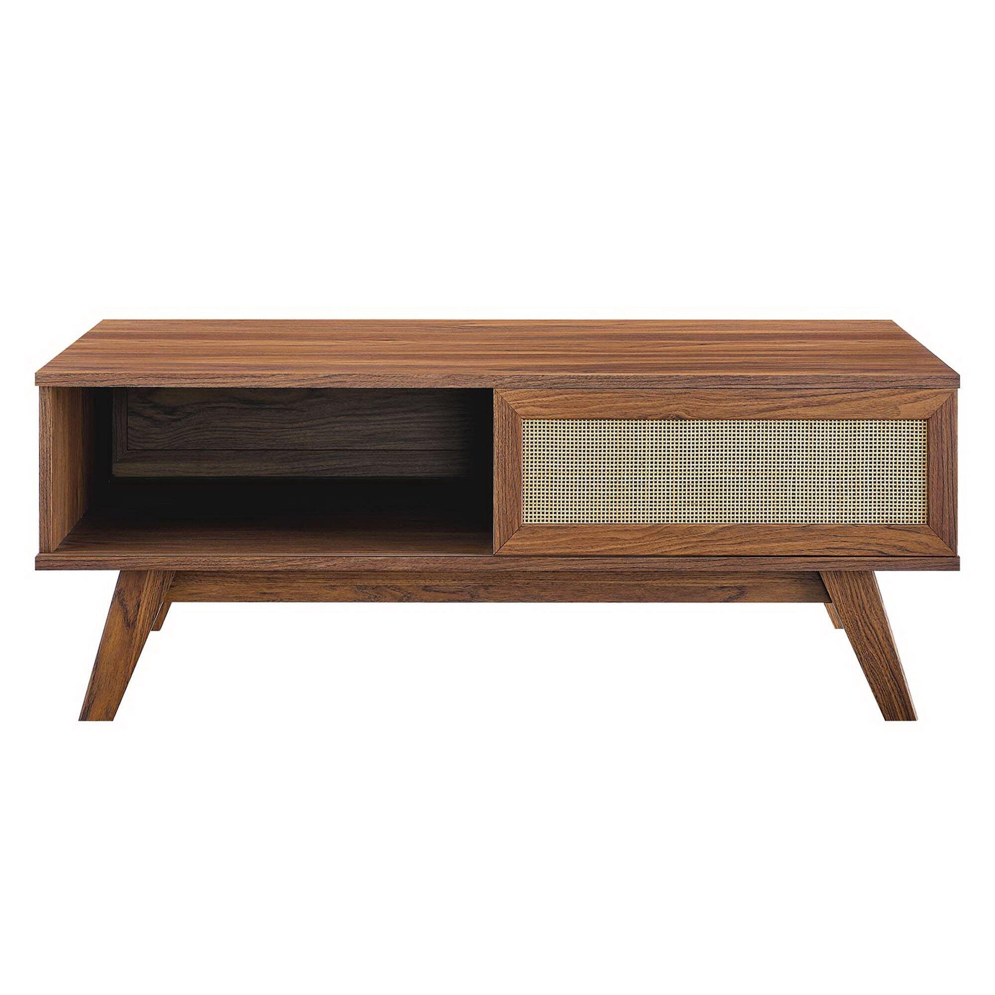 Modway Soma Coffee Table, Walnut, large