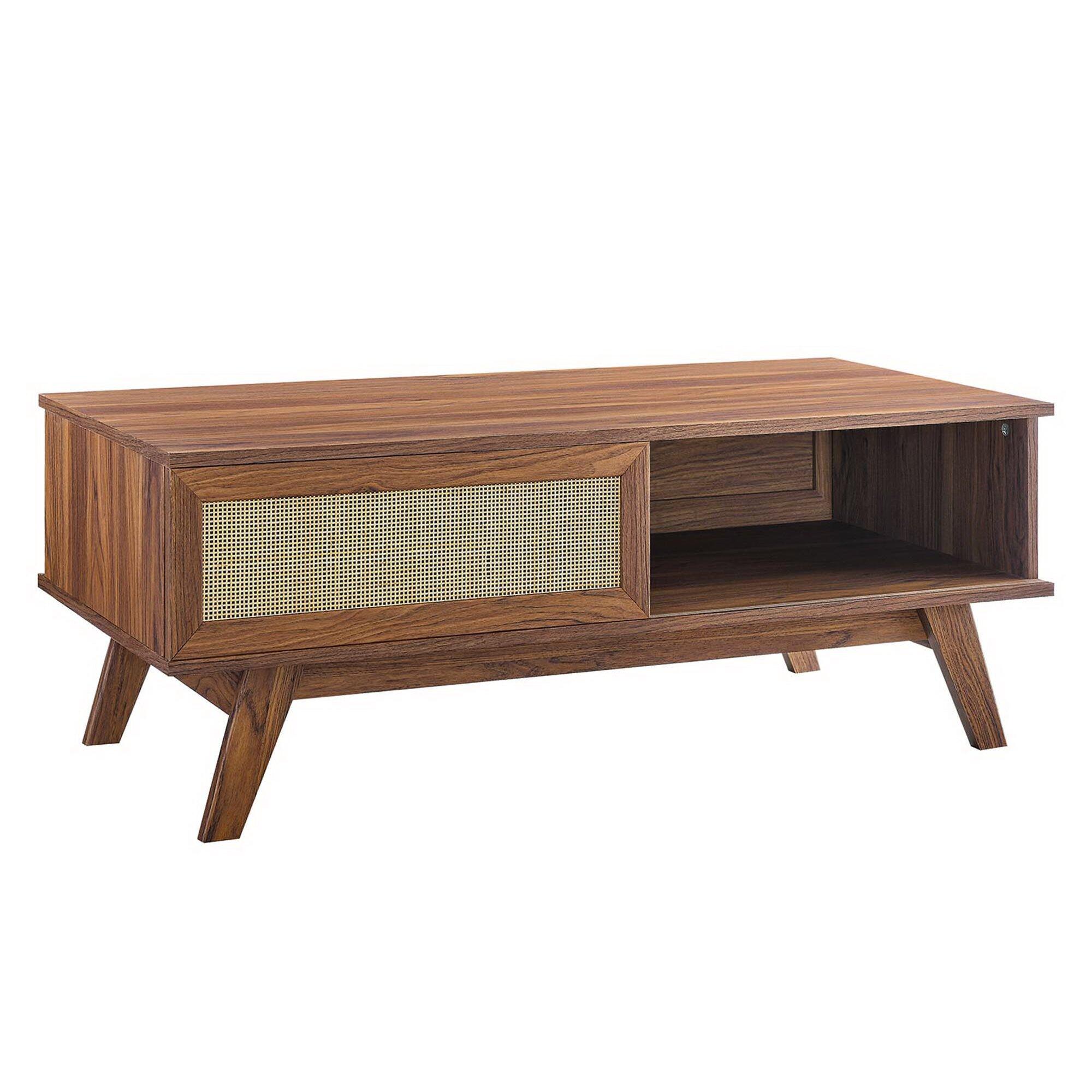 Modway Soma Coffee Table, Walnut, large