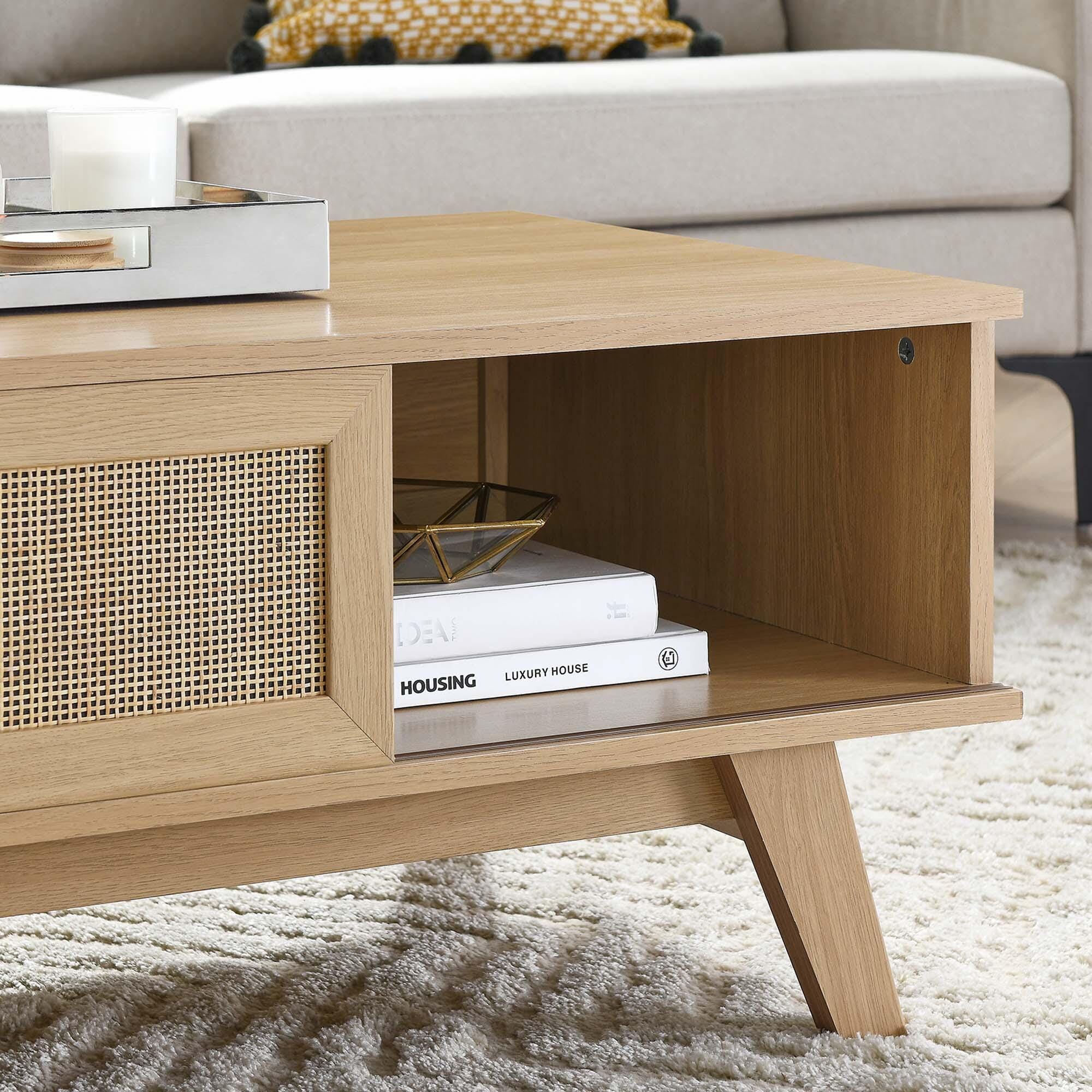 Modway Soma Coffee Table, Oak, large