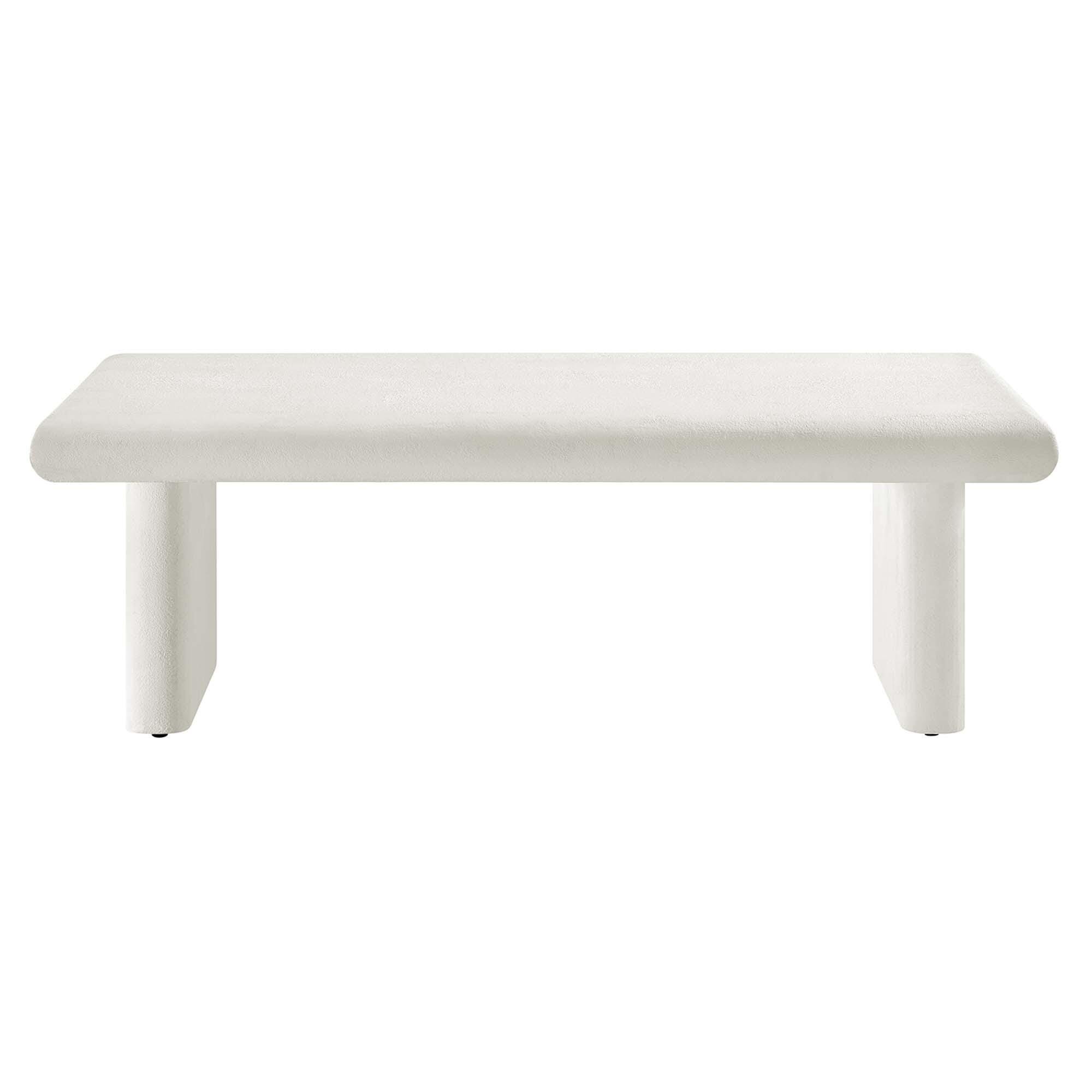 Modway Relic Textured Coffee Table, White, large