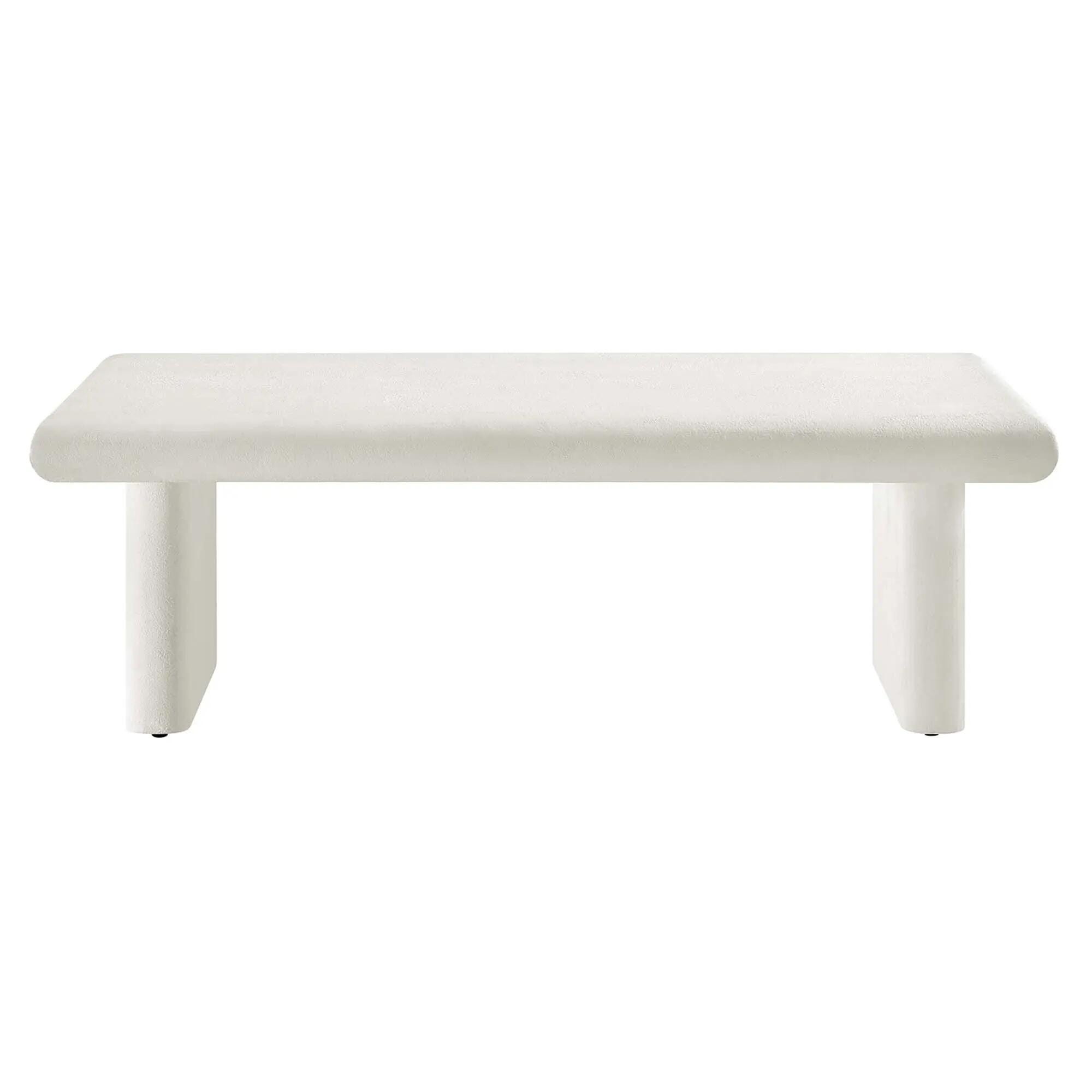 Modway Relic Textured Coffee Table, White, large