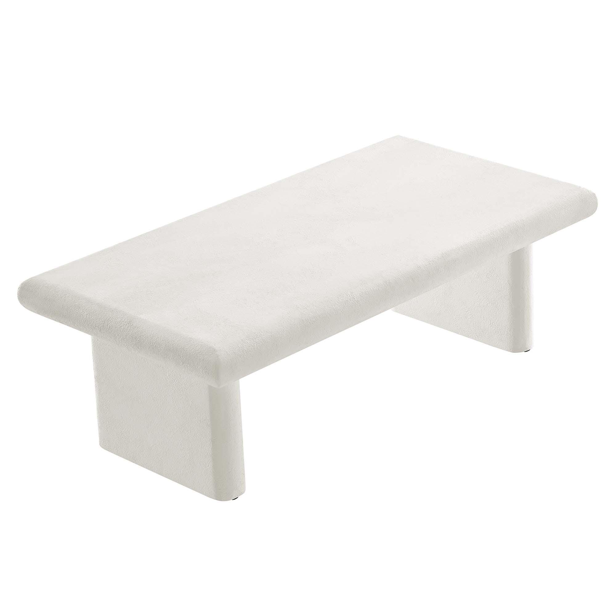 Modway Relic Textured Coffee Table, White, large