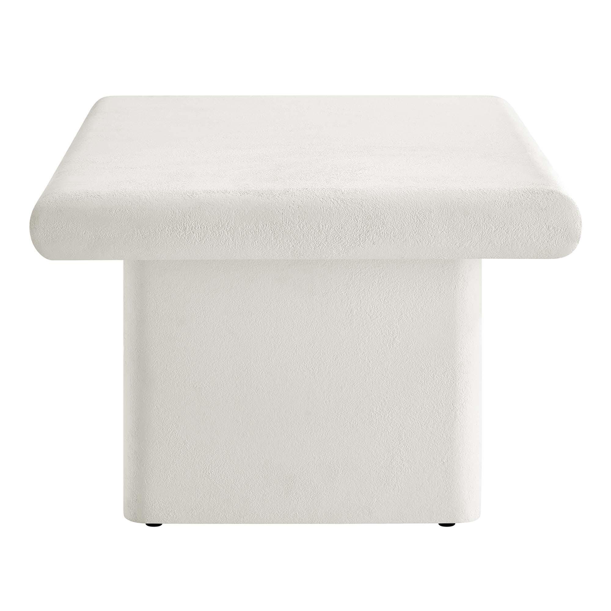 Modway Relic Textured Coffee Table, White, large