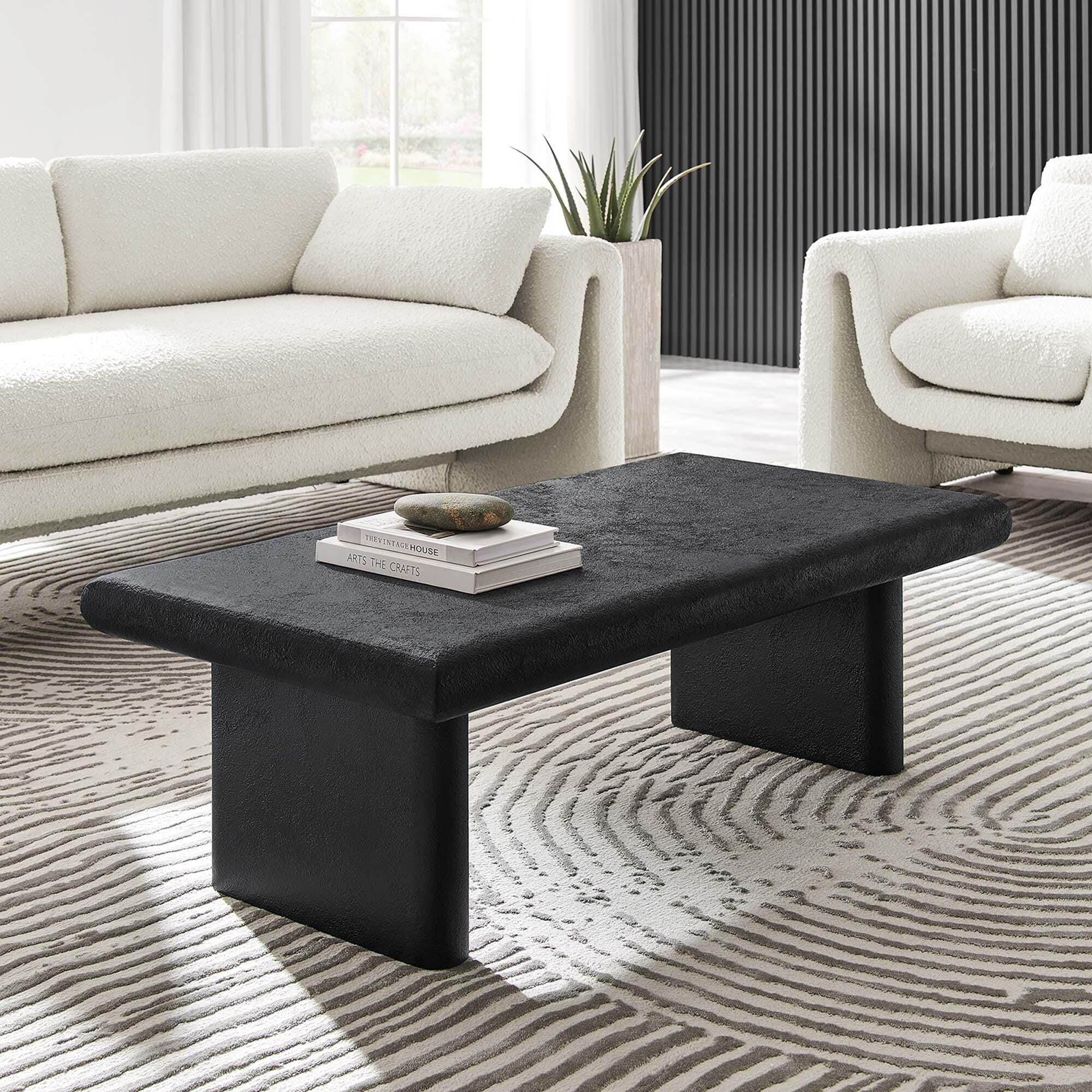 Modway Relic Textured Coffee Table, Black