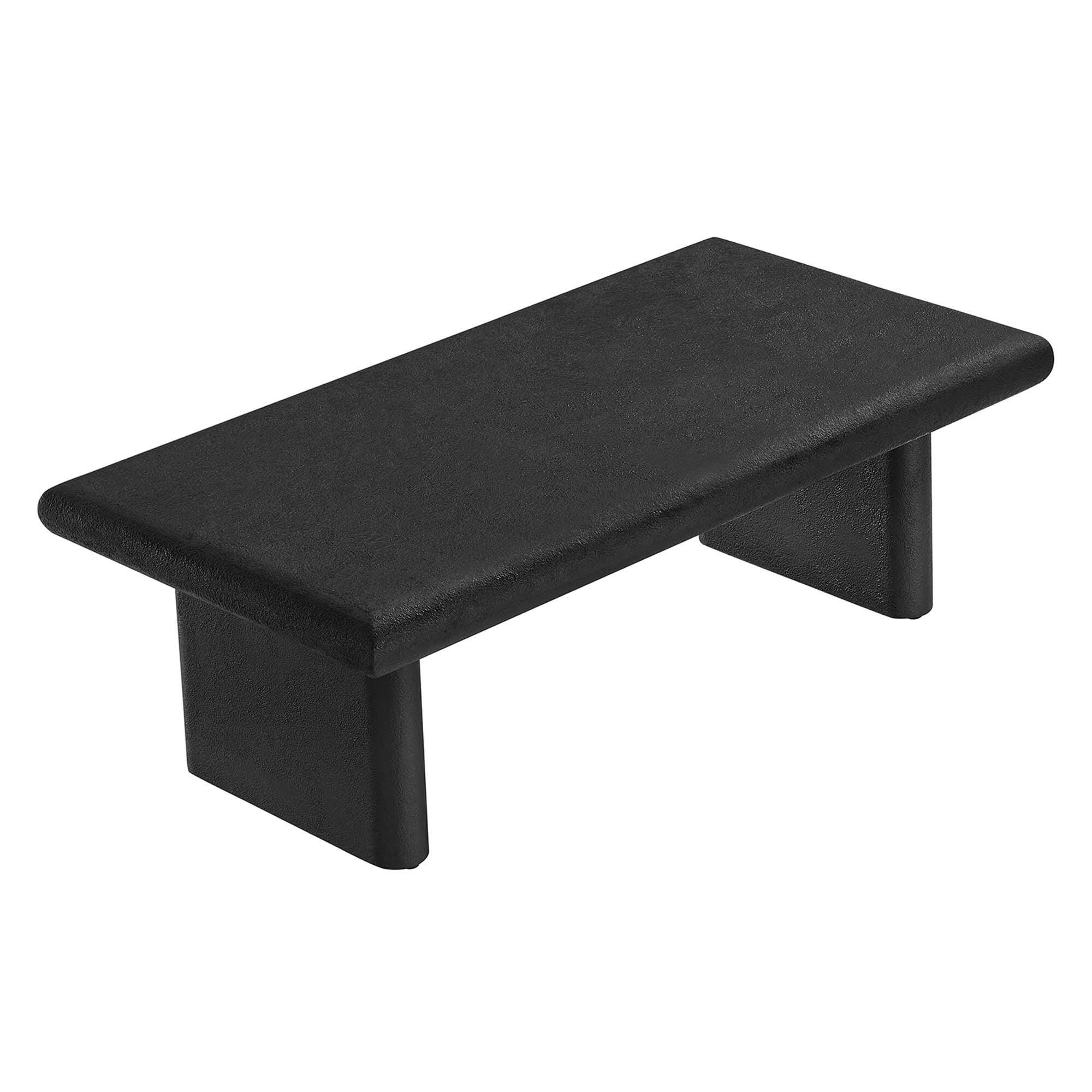 Modway Relic Textured Coffee Table, Black, large
