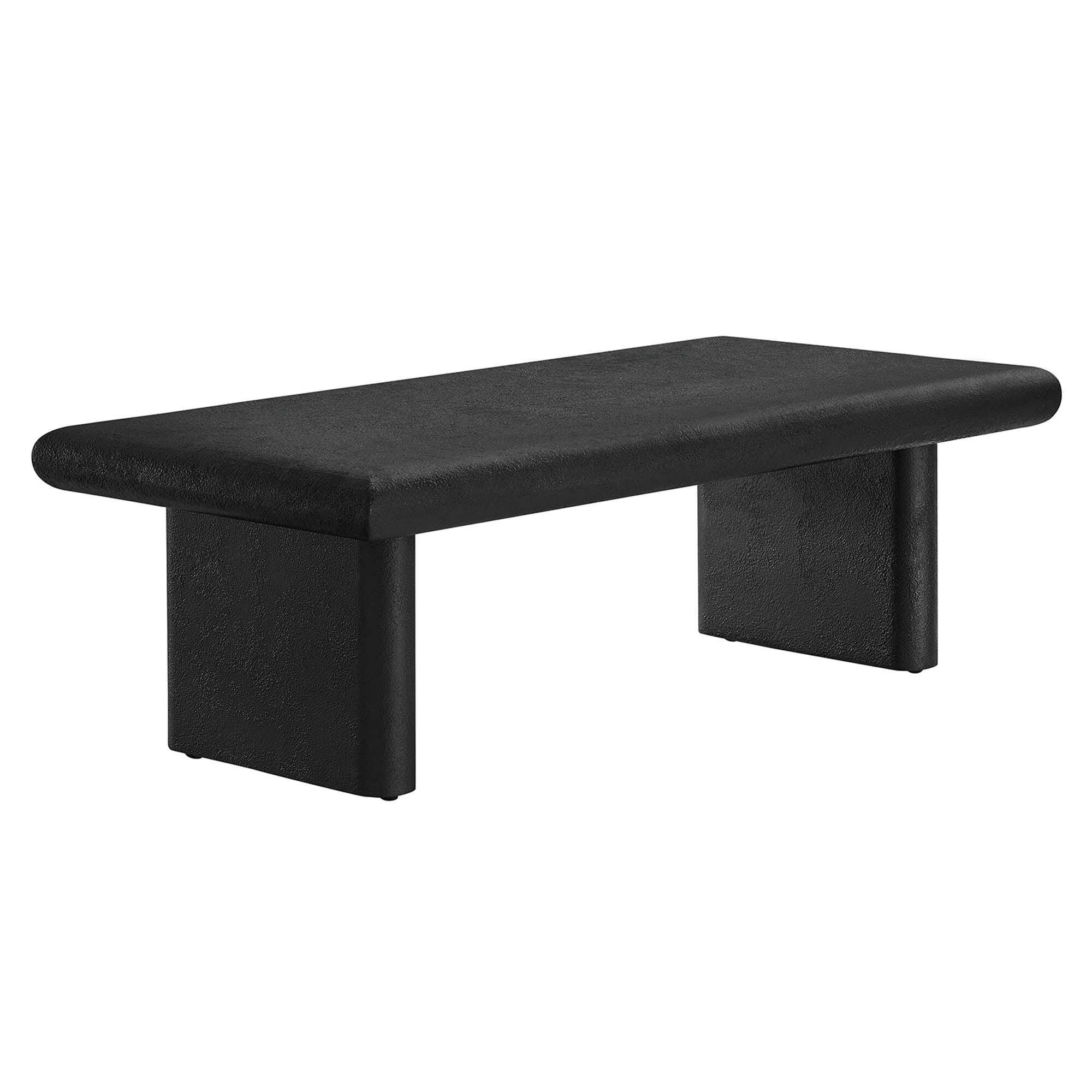 Modway Relic Textured Coffee Table, Black, large