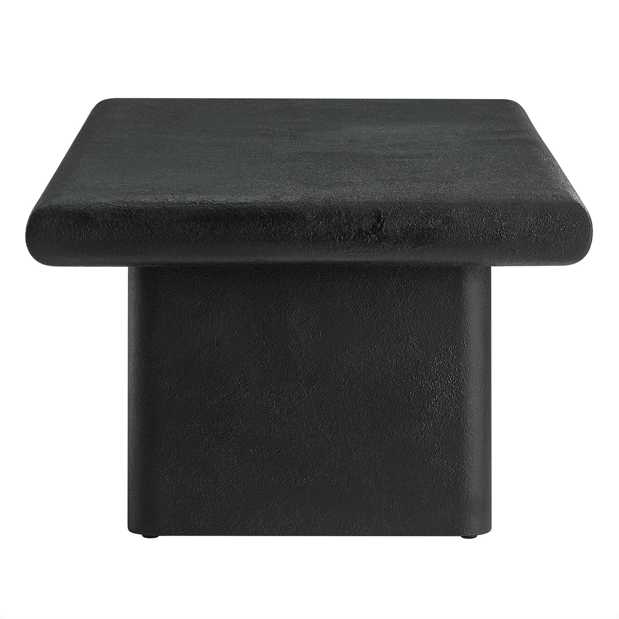 Modway Relic Textured Coffee Table, Black, large