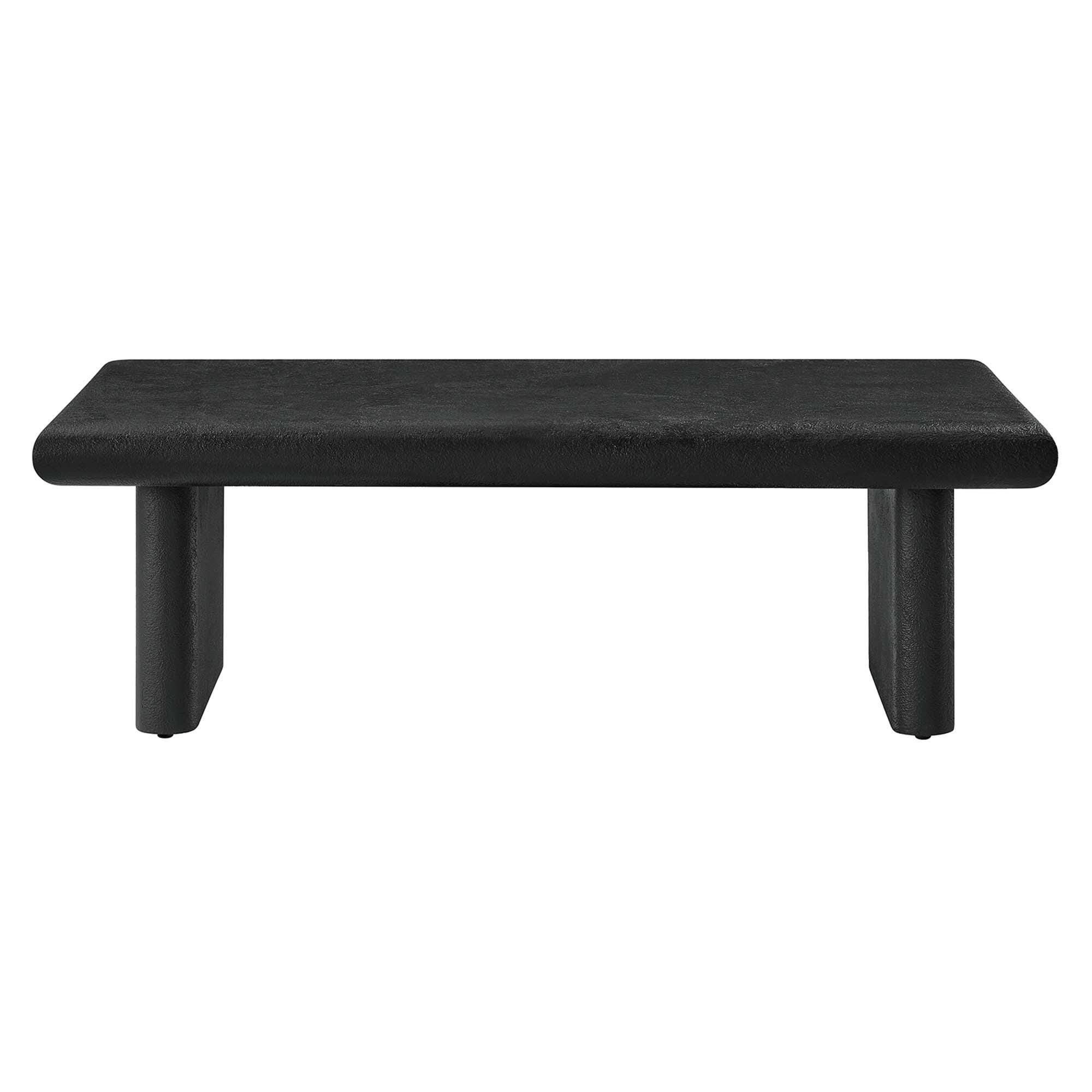 Modway Relic Textured Coffee Table, Black, large