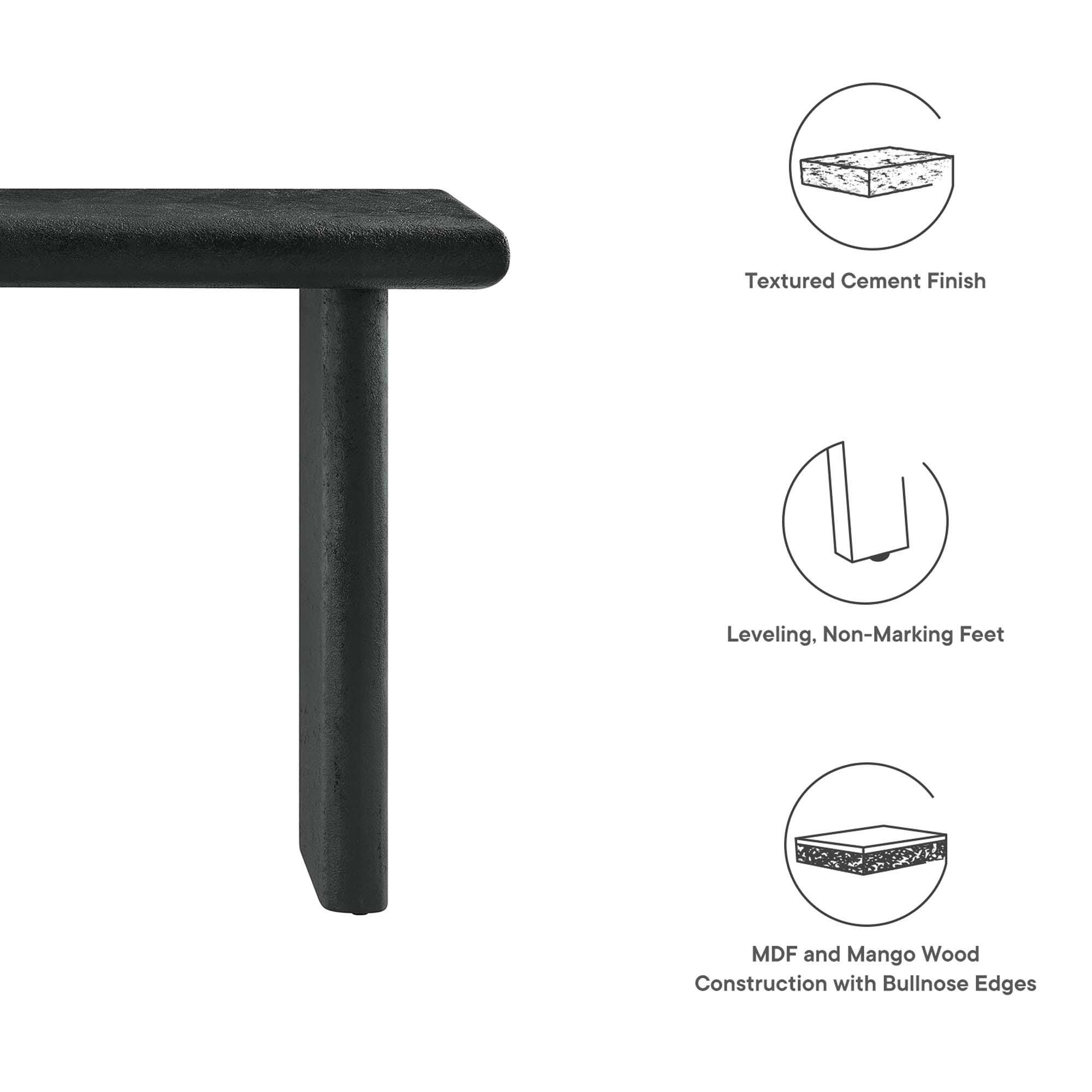 Modway Relic Console Table, Black, large