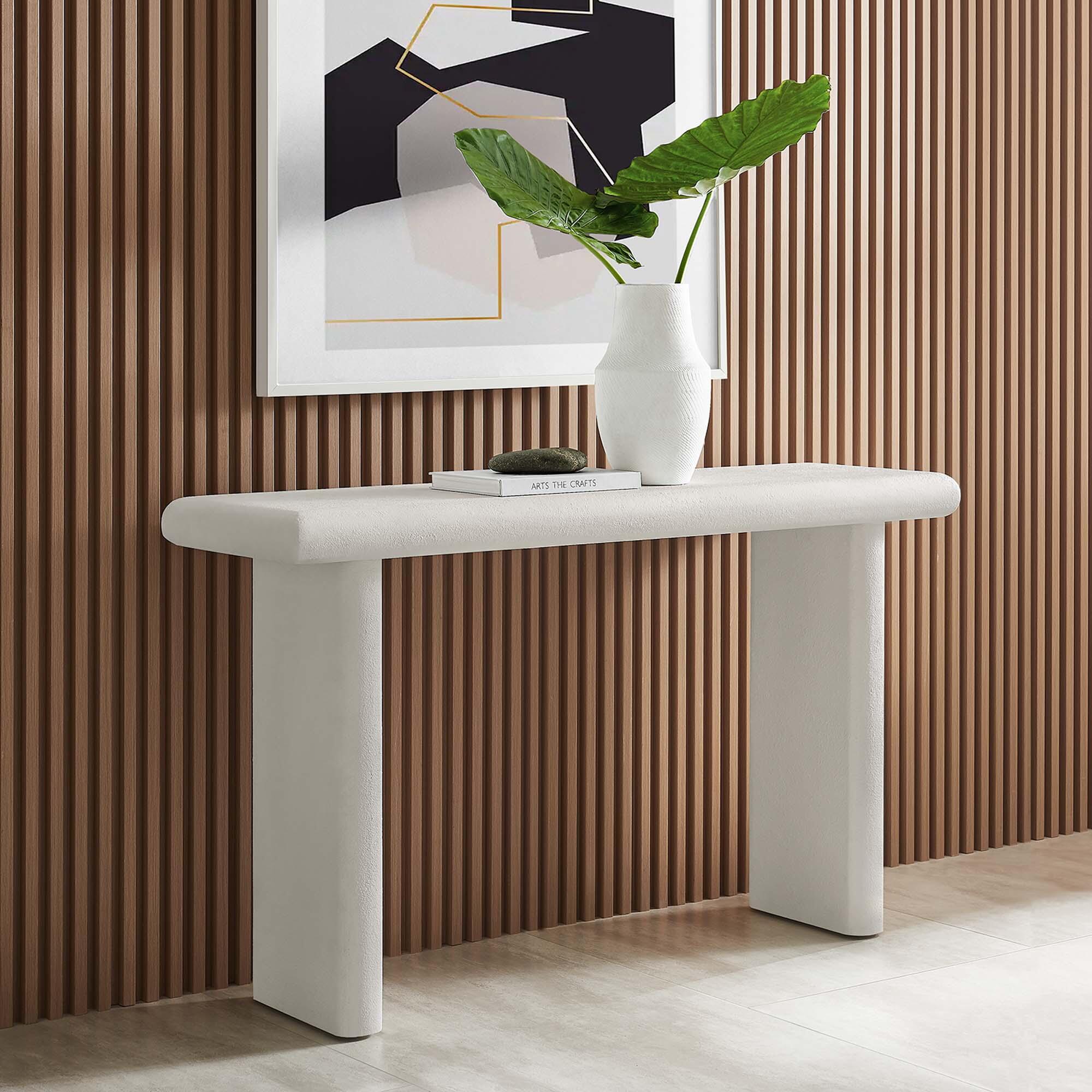 Modway Relic Console Table, White, large
