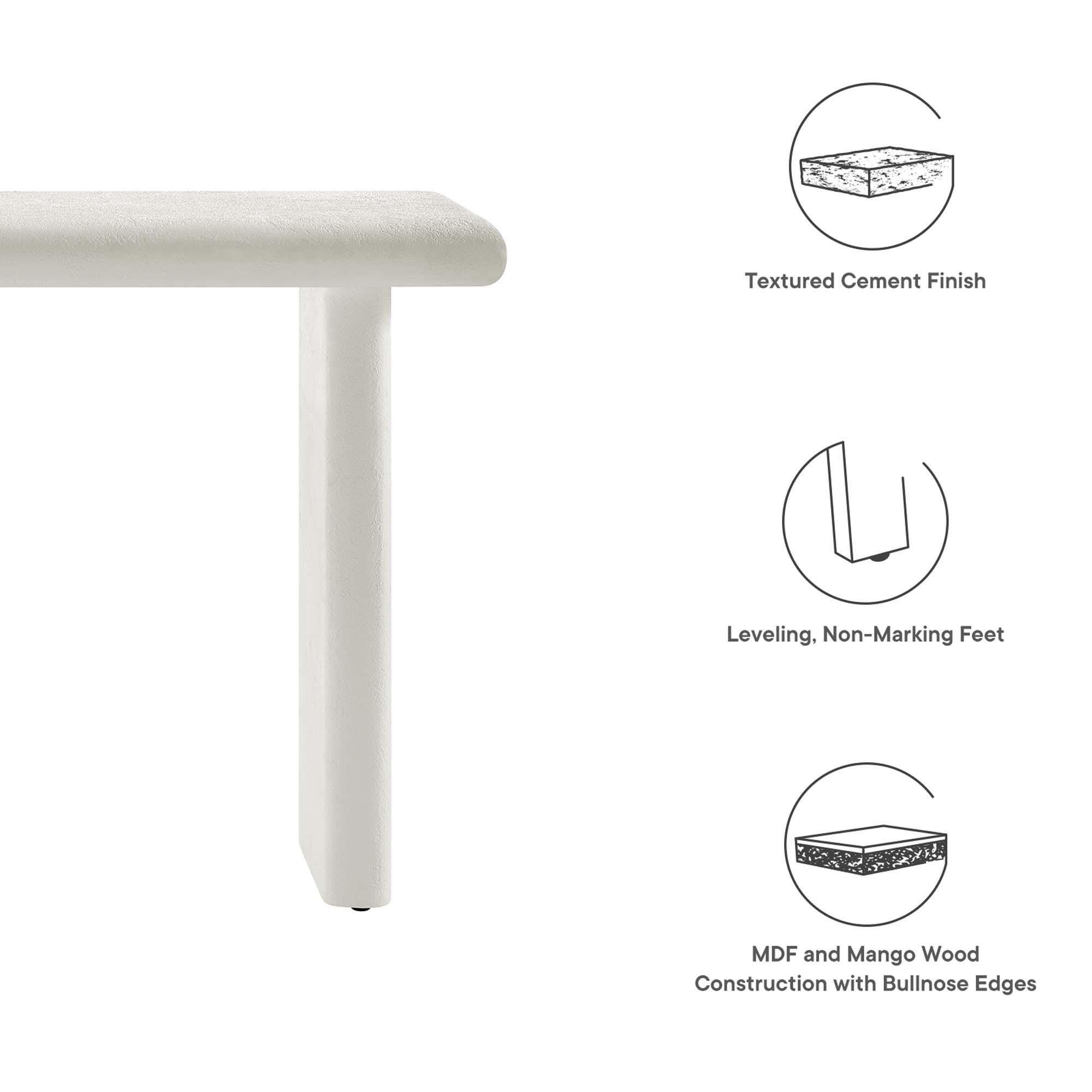 Modway Relic Console Table, White, large