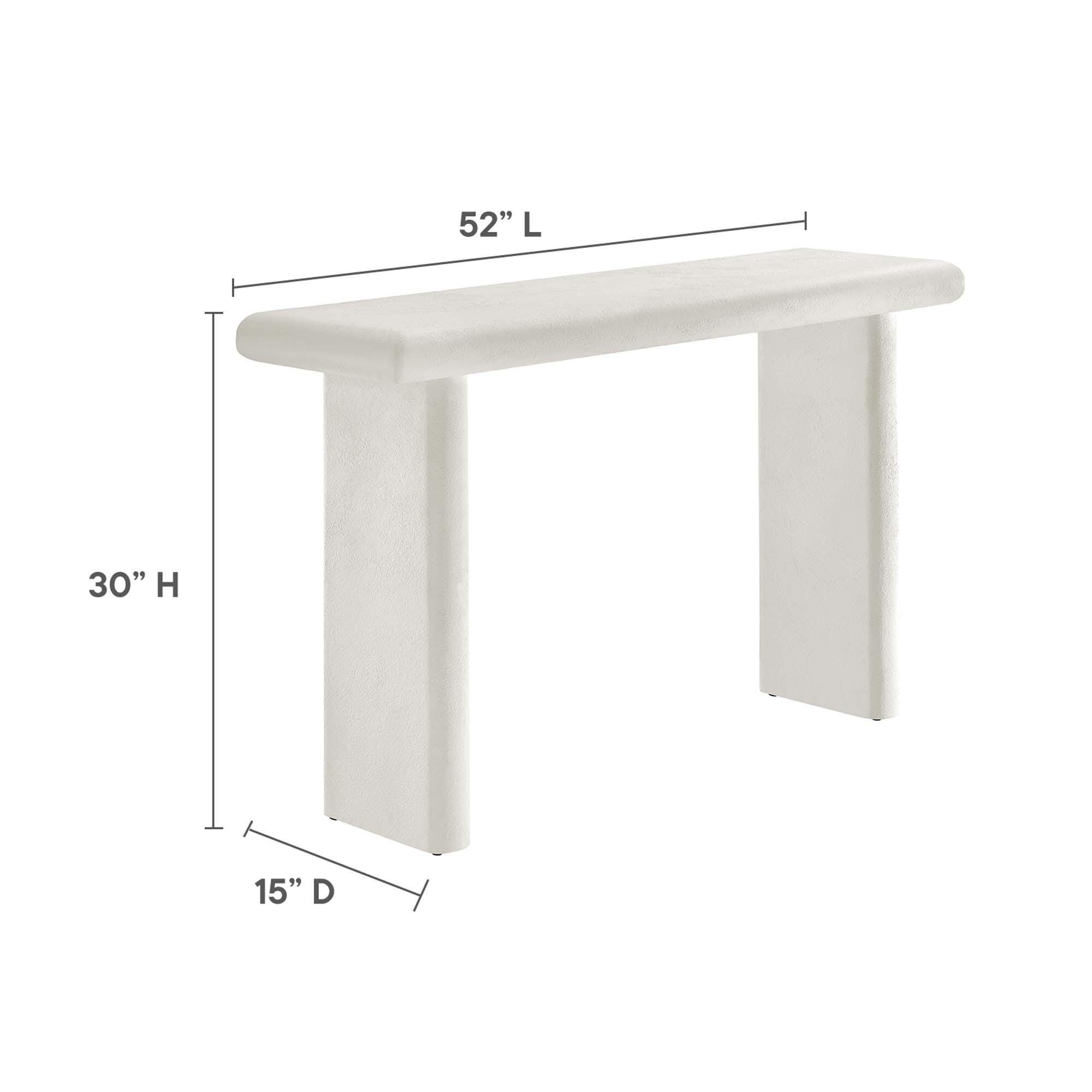 Modway Relic Console Table, White, large