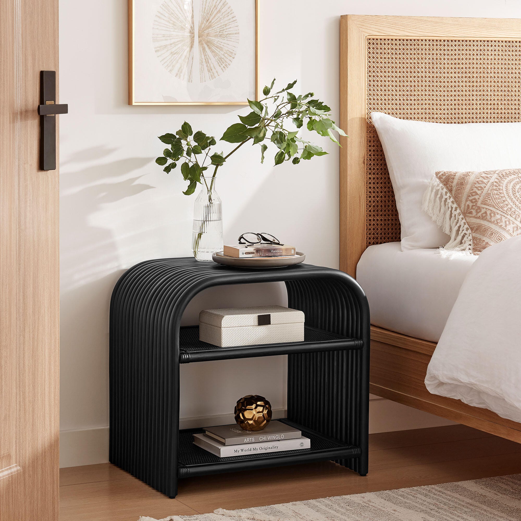 Modway Eve End Table, Black, large