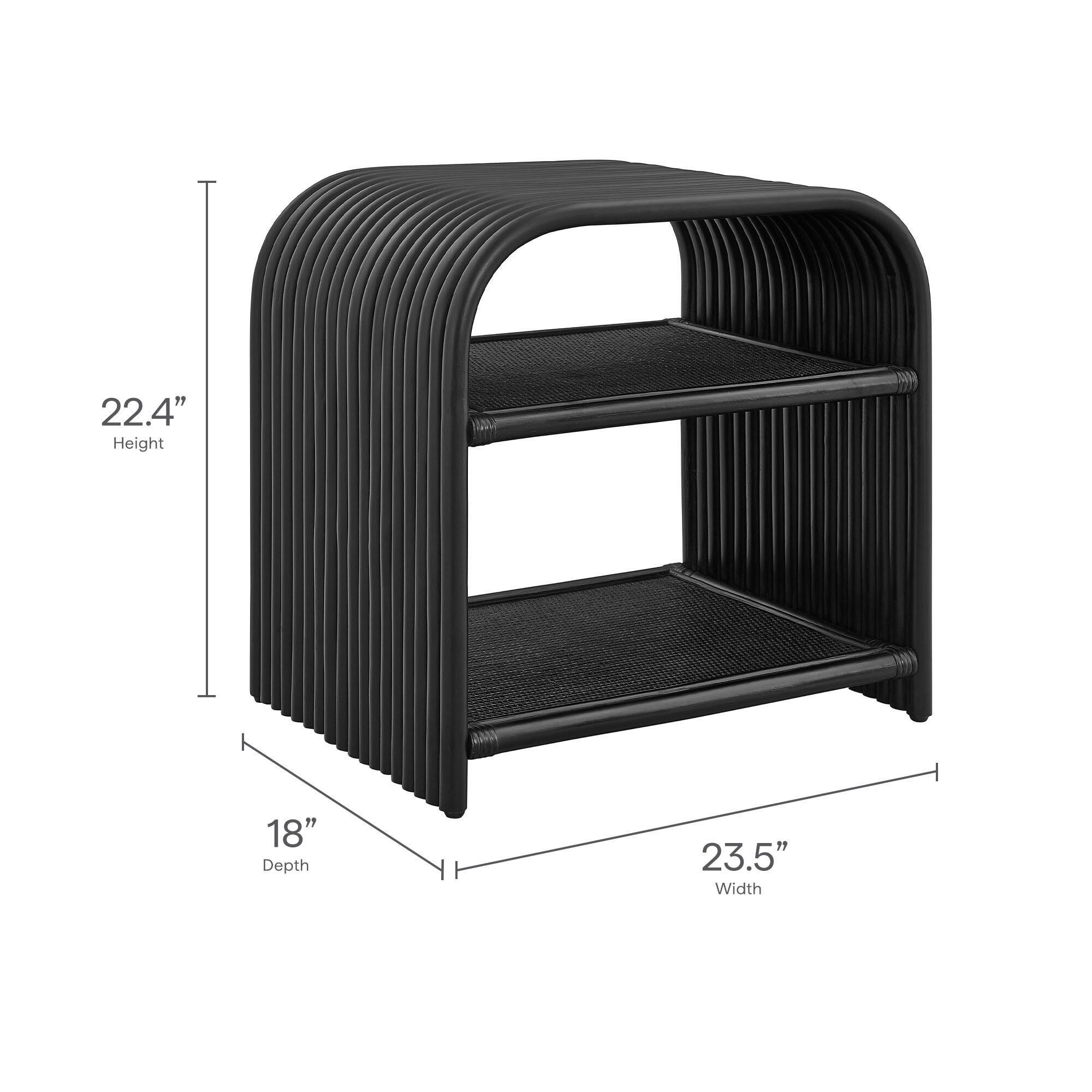 Modway Eve End Table, Black, large