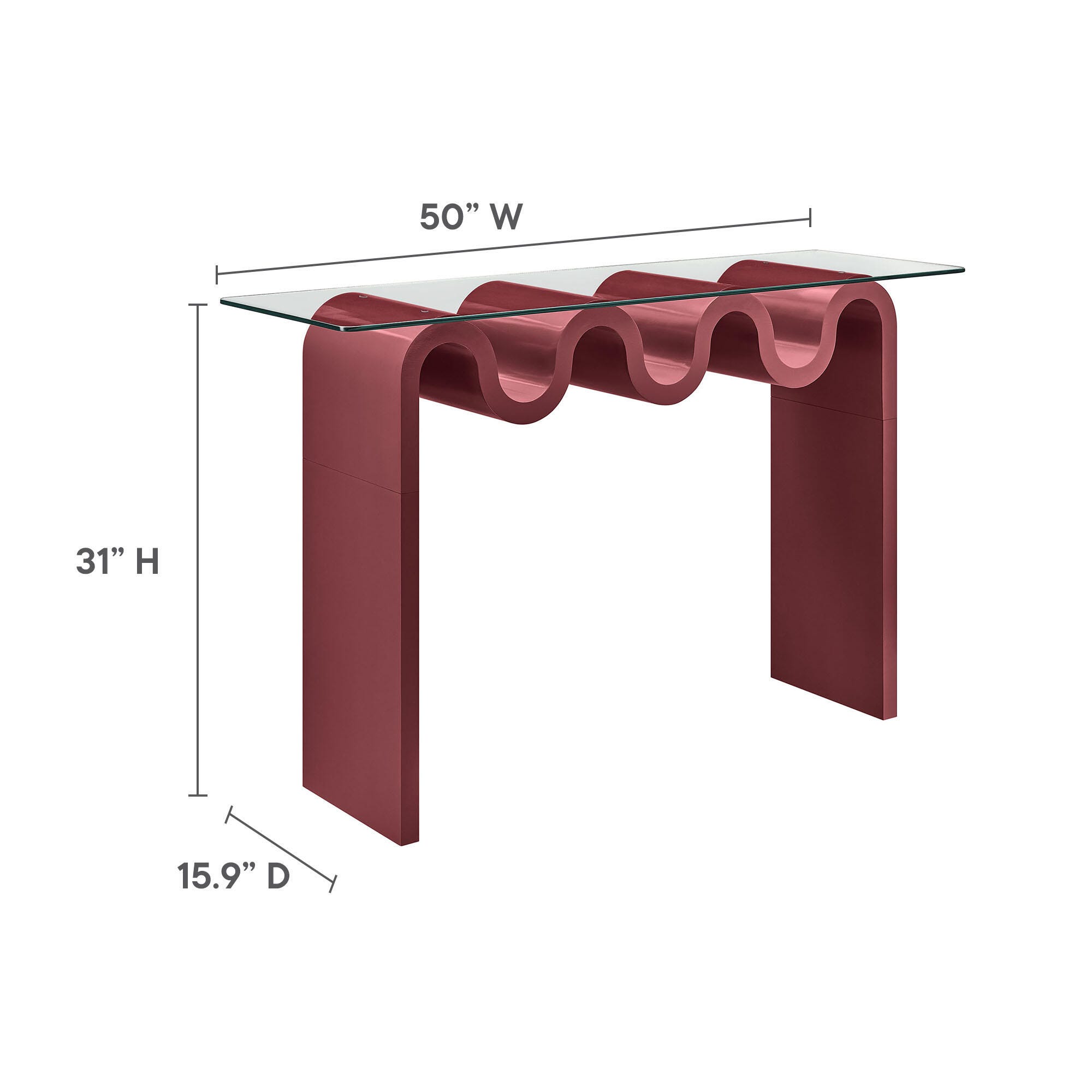 Modway Ondine Console Table, Spiced Apple, large