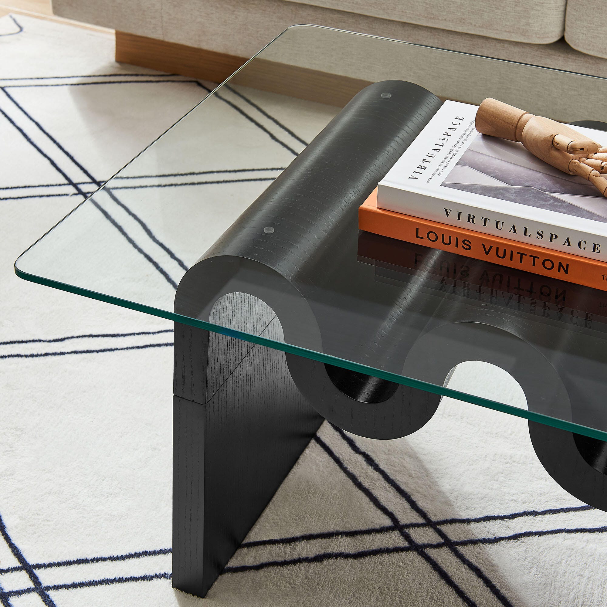 Modway Ondine Coffee Table, Black, large