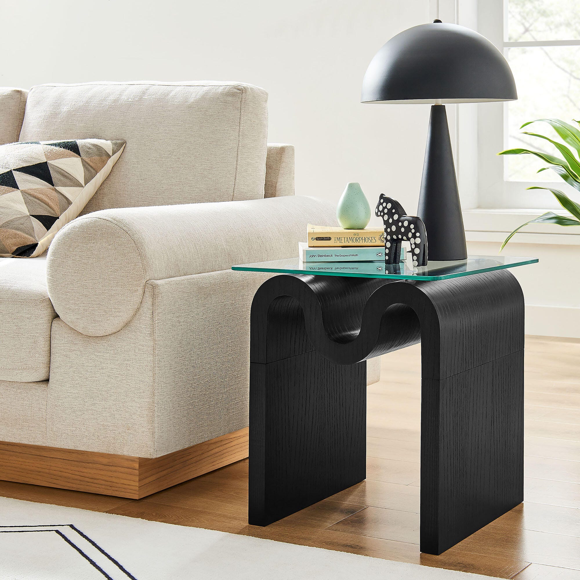 Modway Ondine End Table, Black, rollover