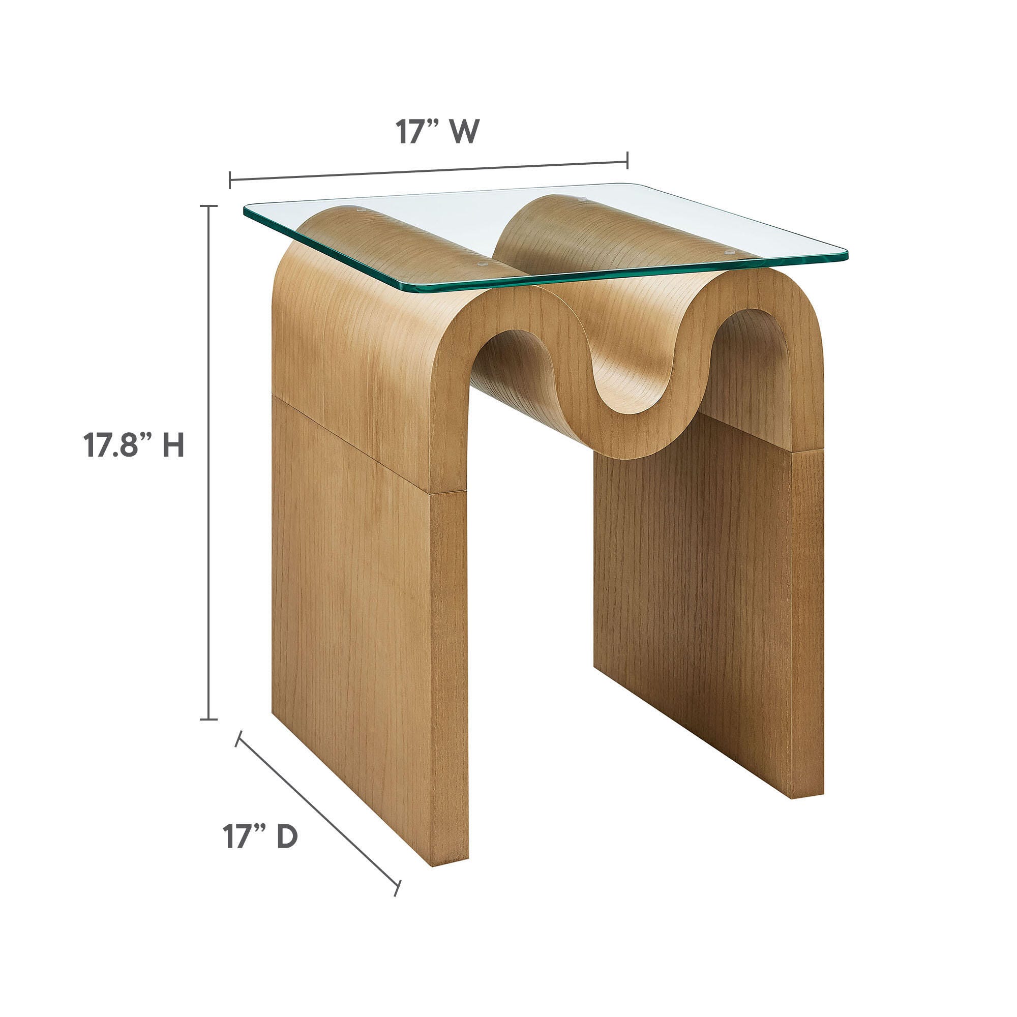 Modway Ondine End Table, Natural, large