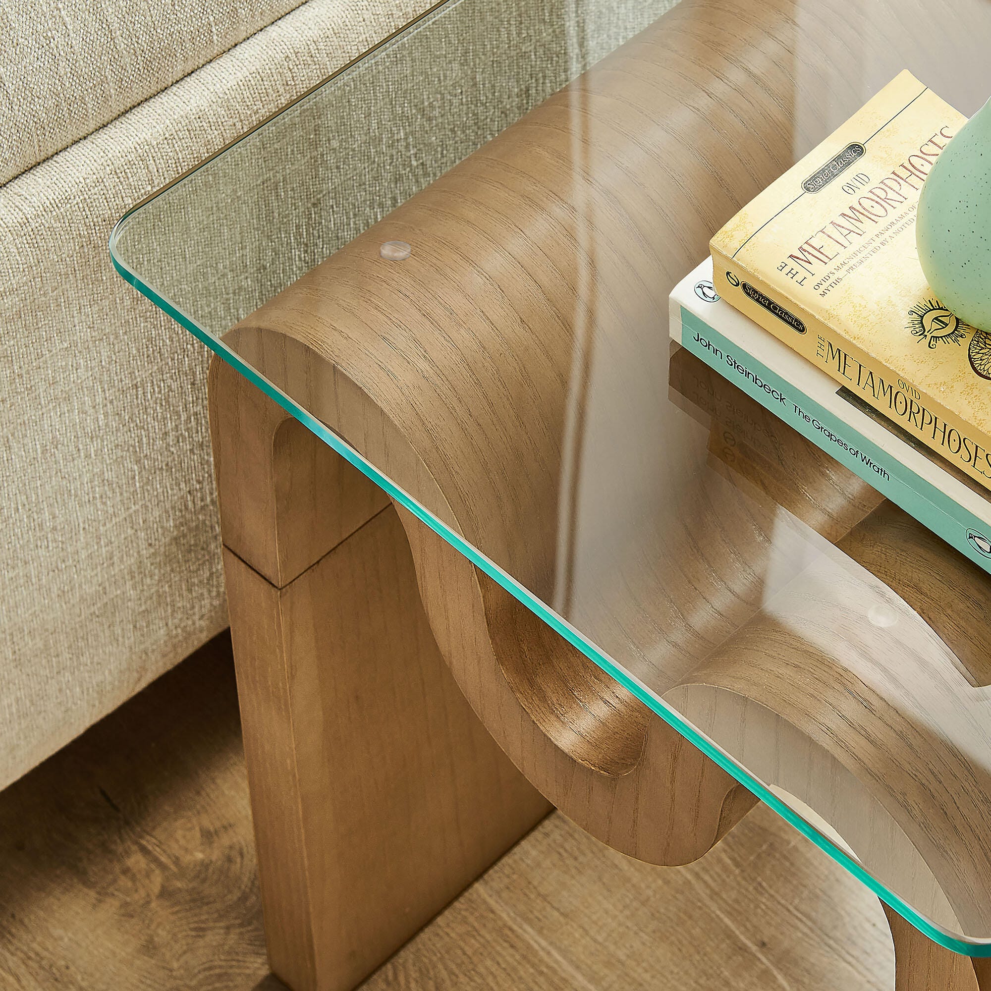 Modway Ondine End Table, Natural, large