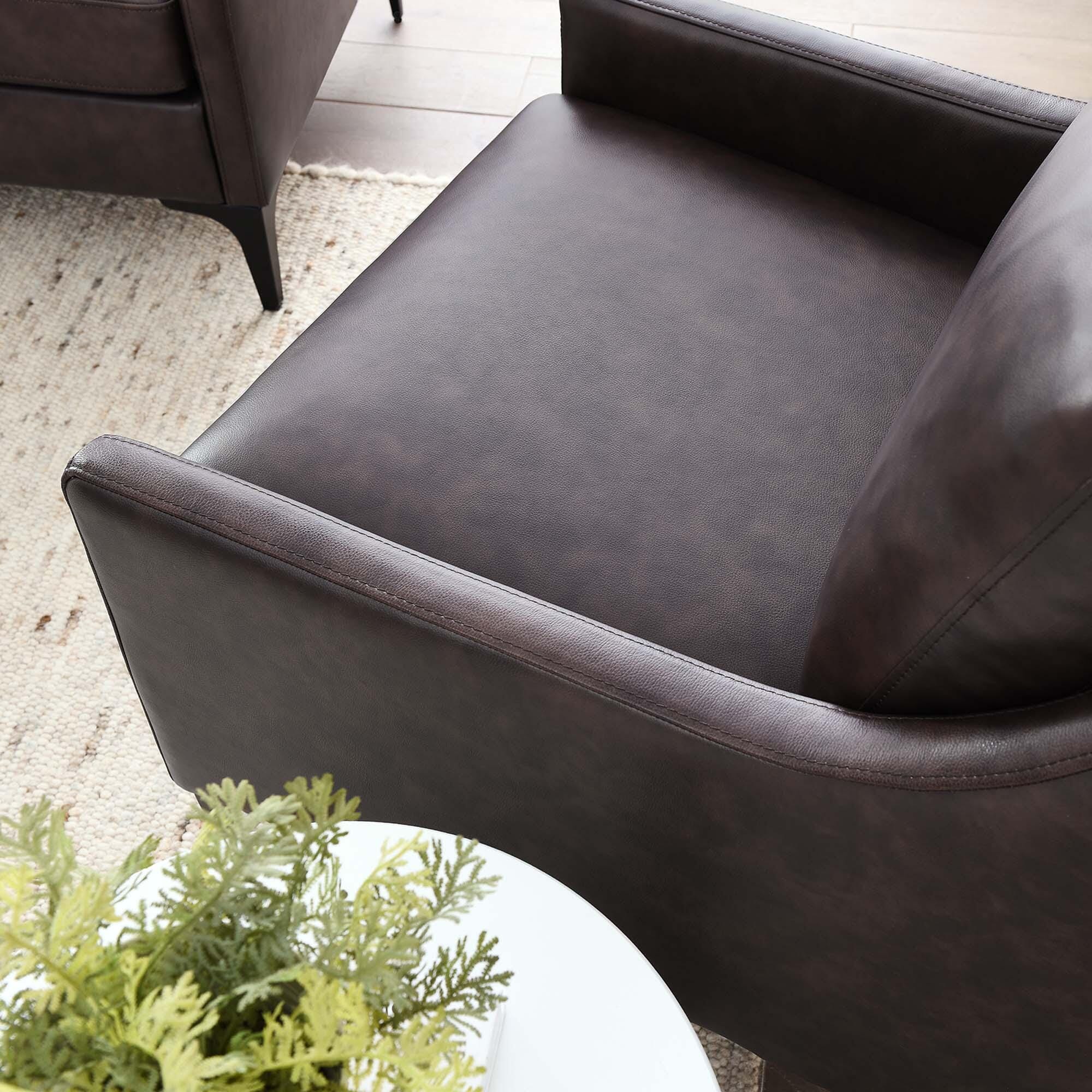 Modway Corland Accent Chair, Brown, large