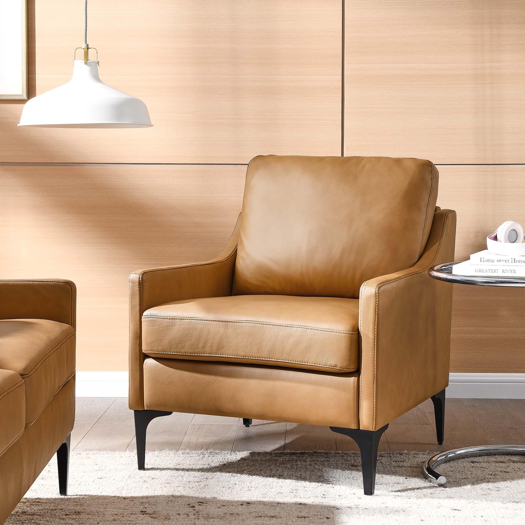 Modway Corland Accent Chair, Tan, rollover