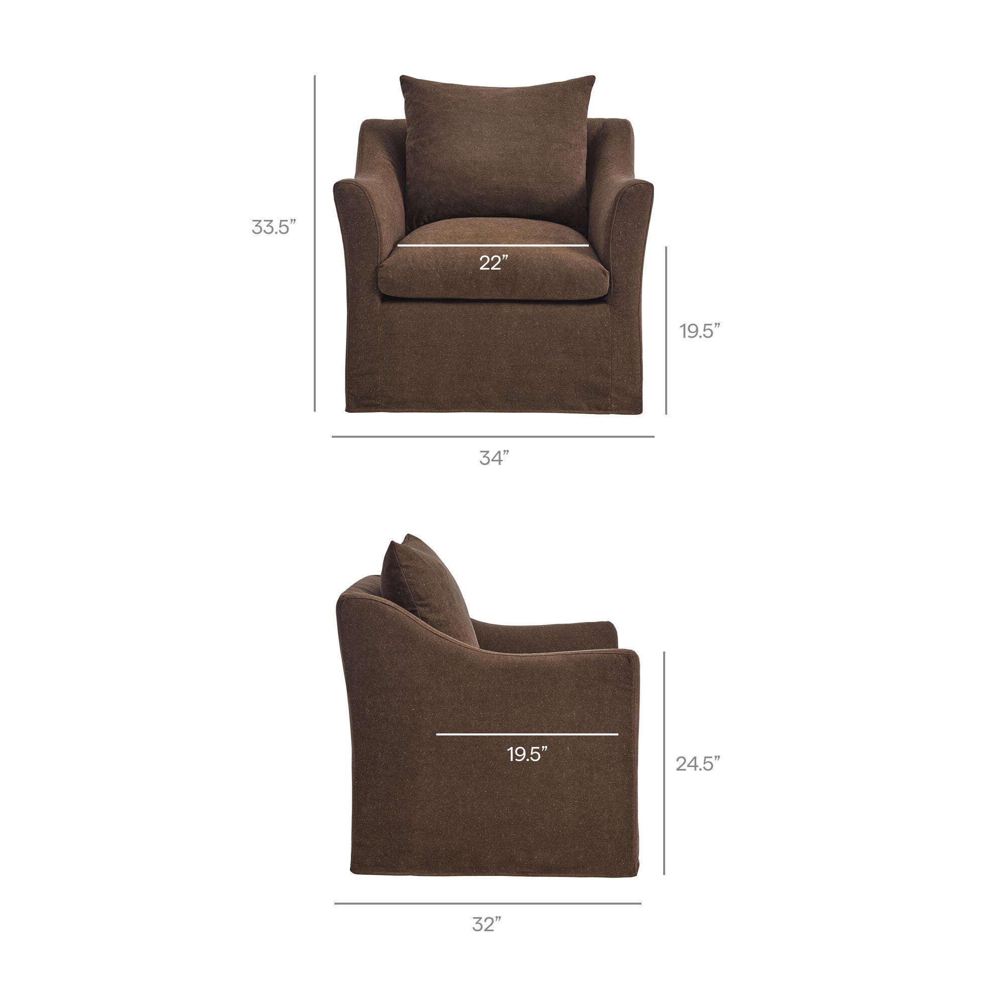 Modway Somerset Accent Chair, Cocoa, large