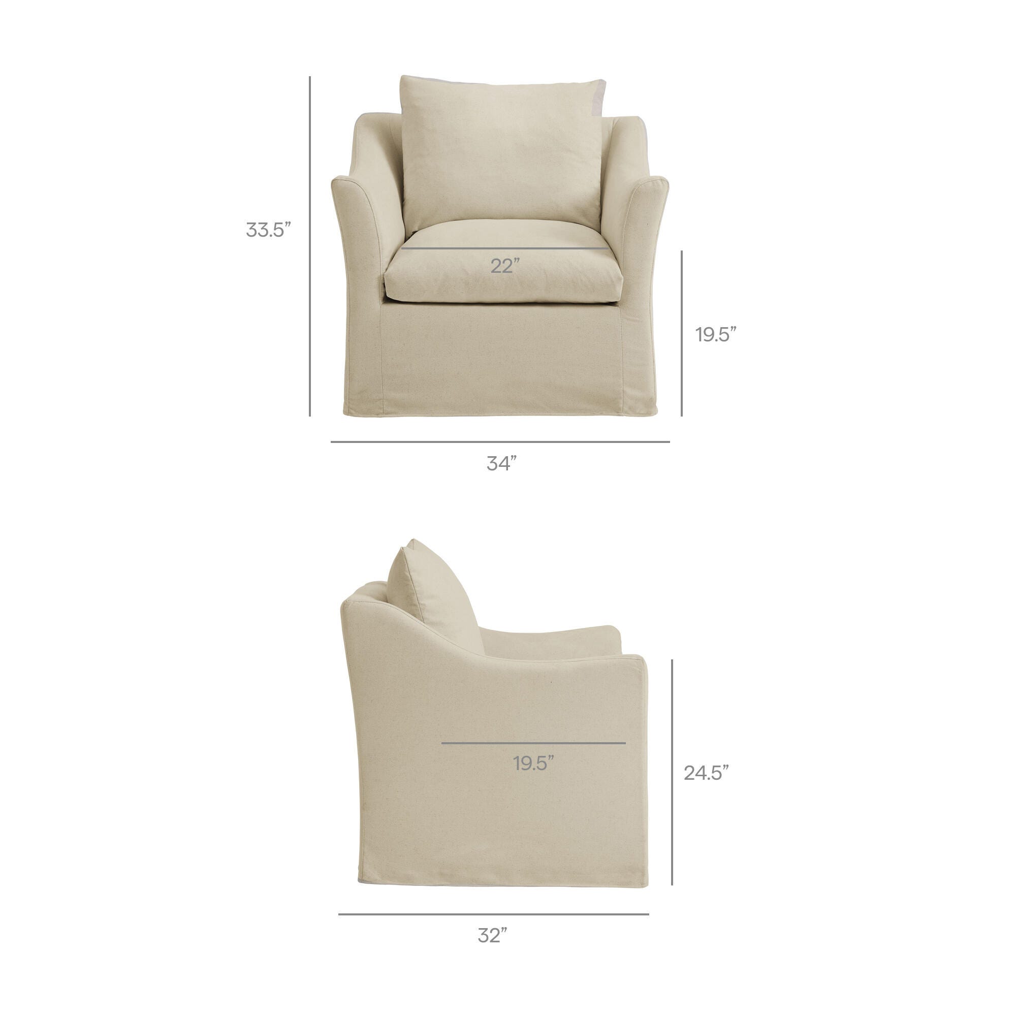 Modway Somerset Accent Chair, Beige, large