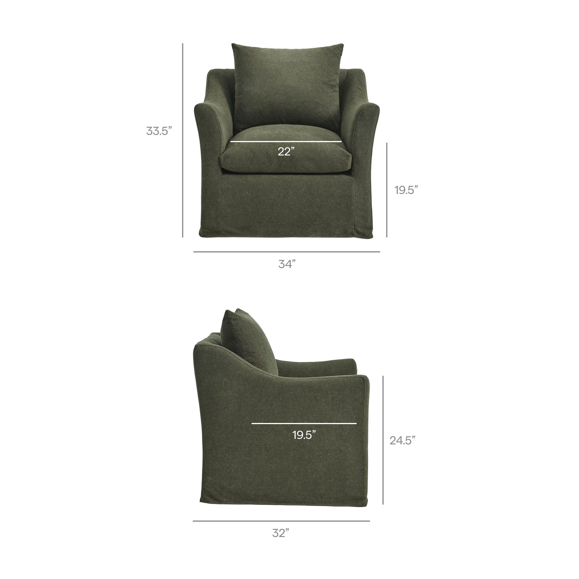 Modway Somerset Accent Chair, Sage, large