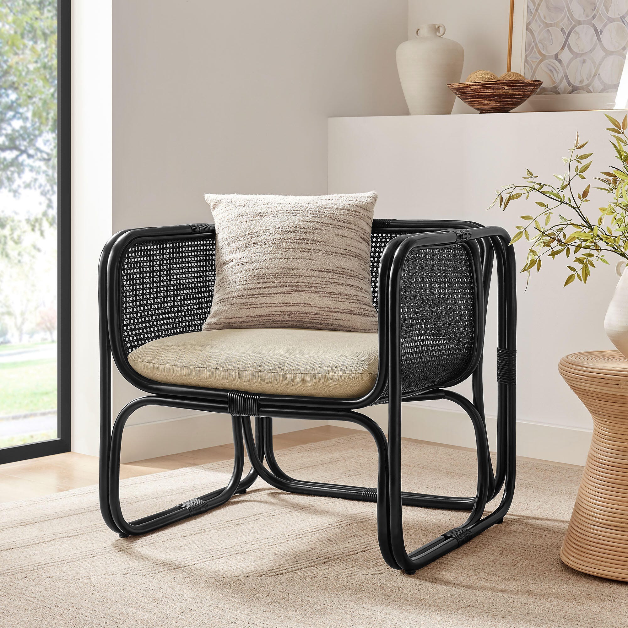 Modway Ellis Accent Chair, Black, rollover