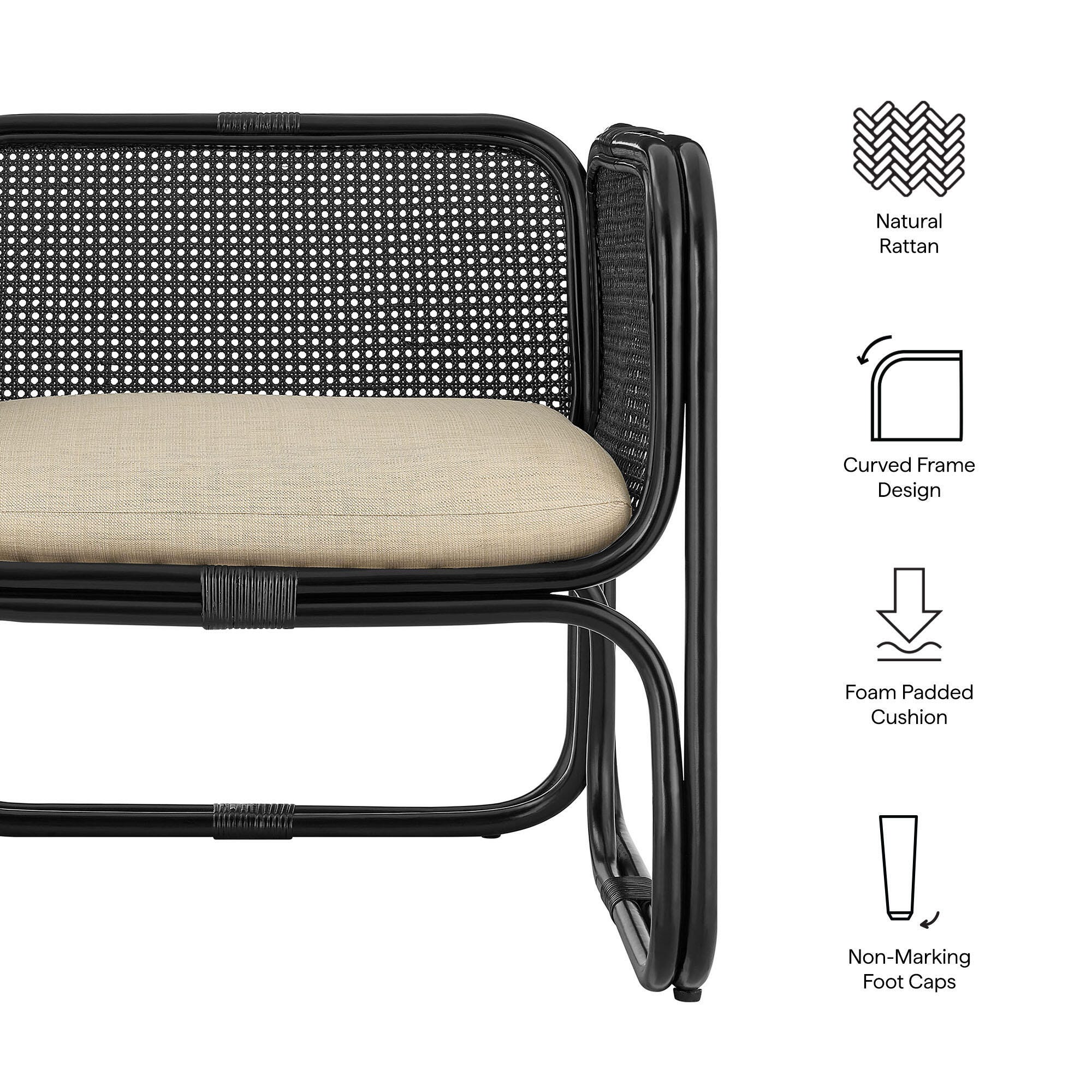 Modway Ellis Accent Chair, Black, large