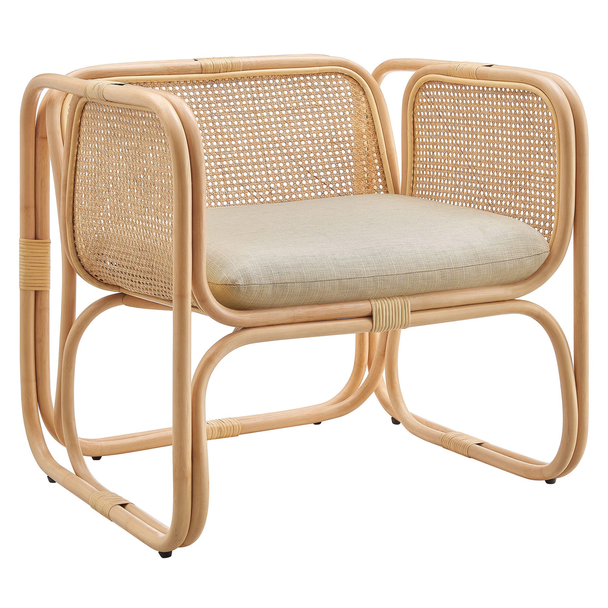Modway Ellis Accent Chair, Natural, large
