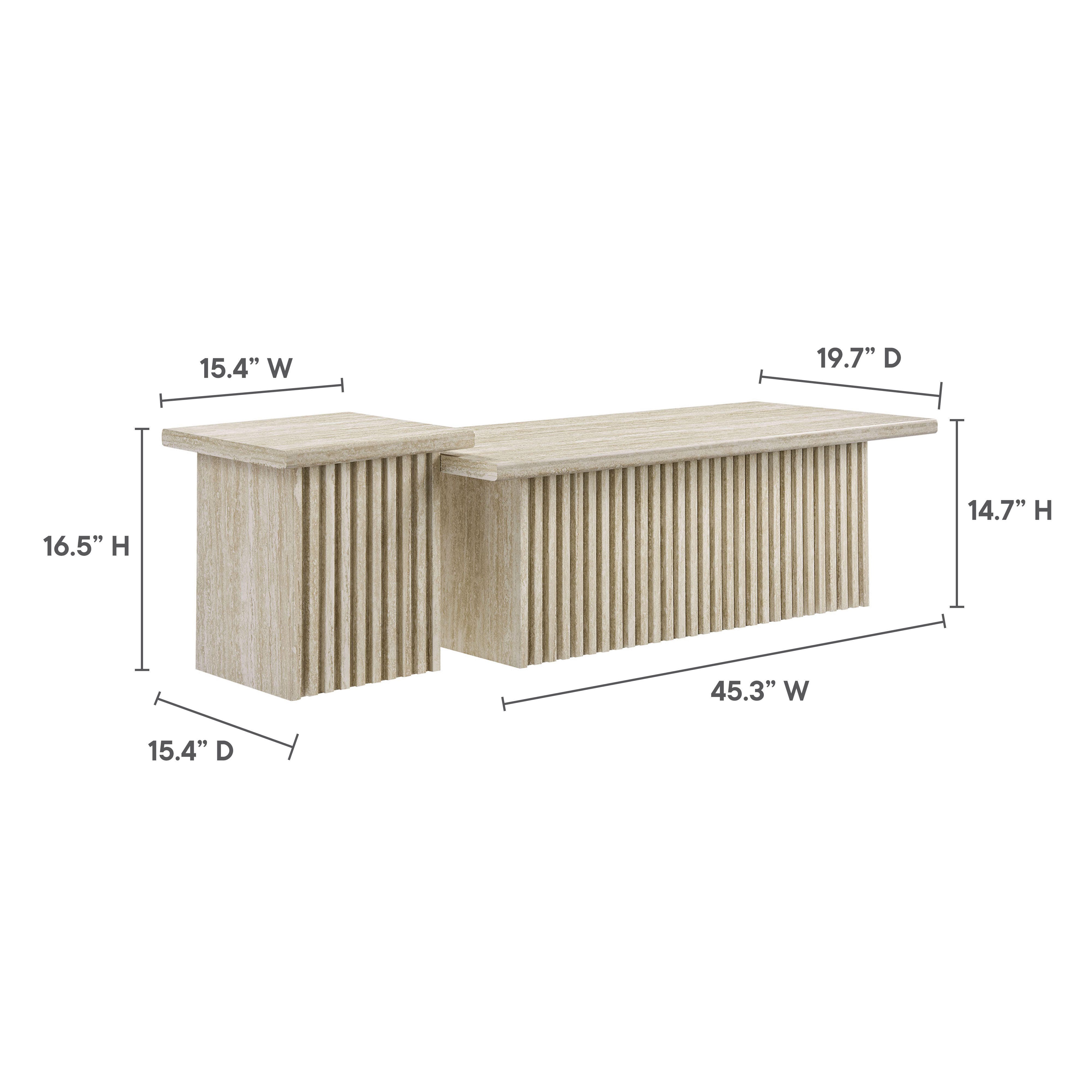 Modway Render Nesting Coffee Table (Set of 2), , large