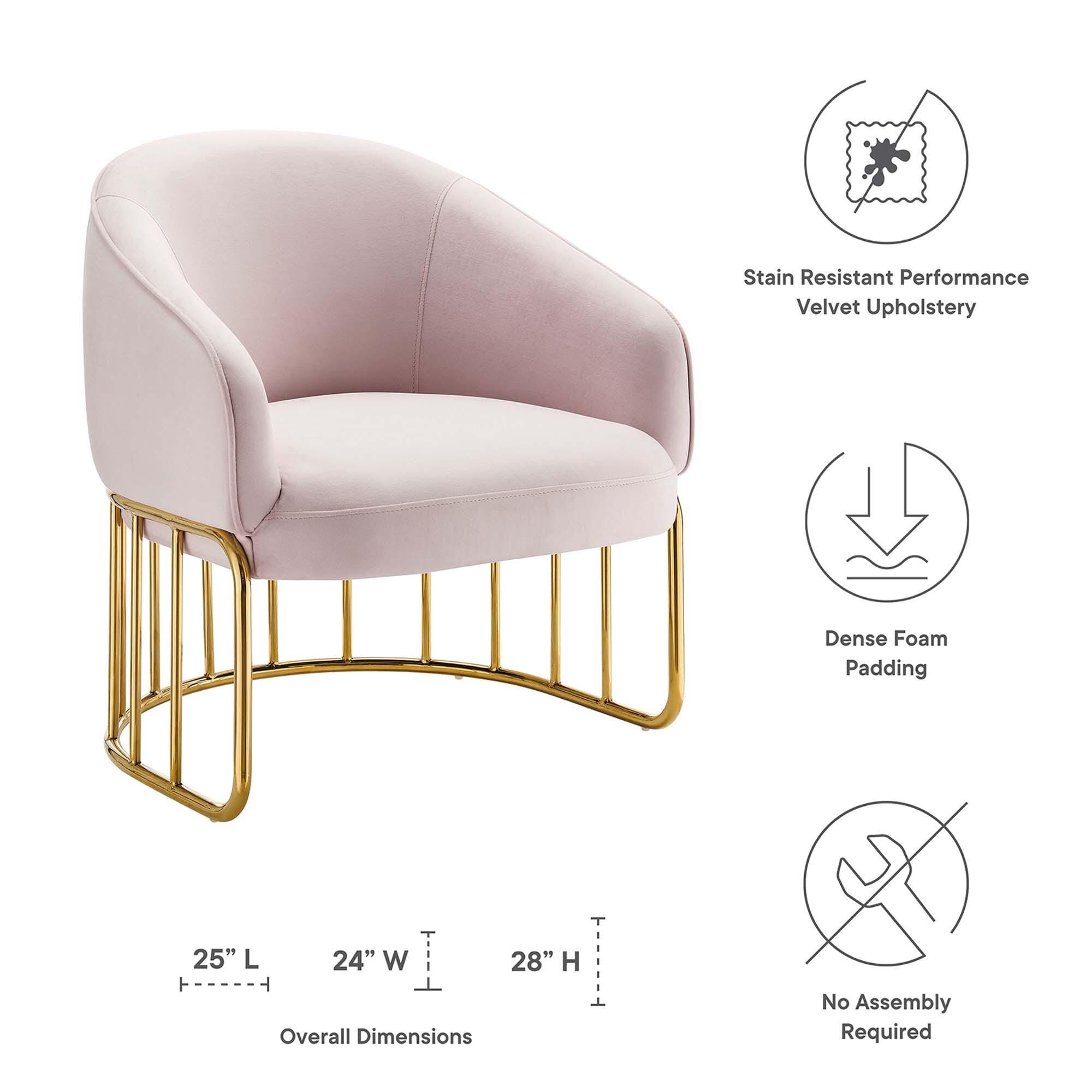 Modway Legacy Accent Chair, Pink, large