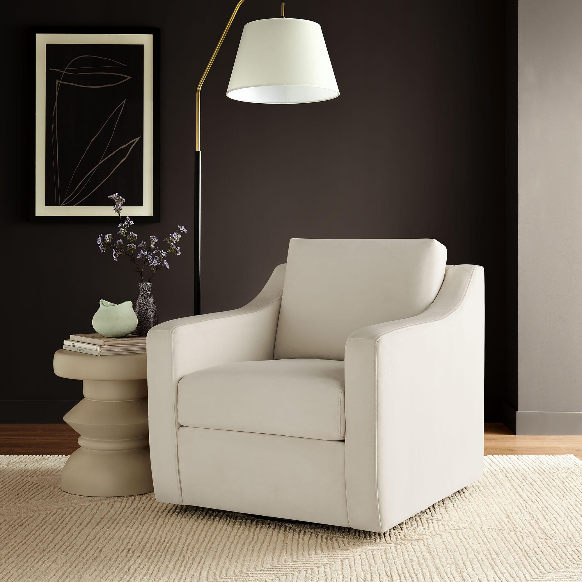 Modway Liora Accent Chair, Alabaster, rollover