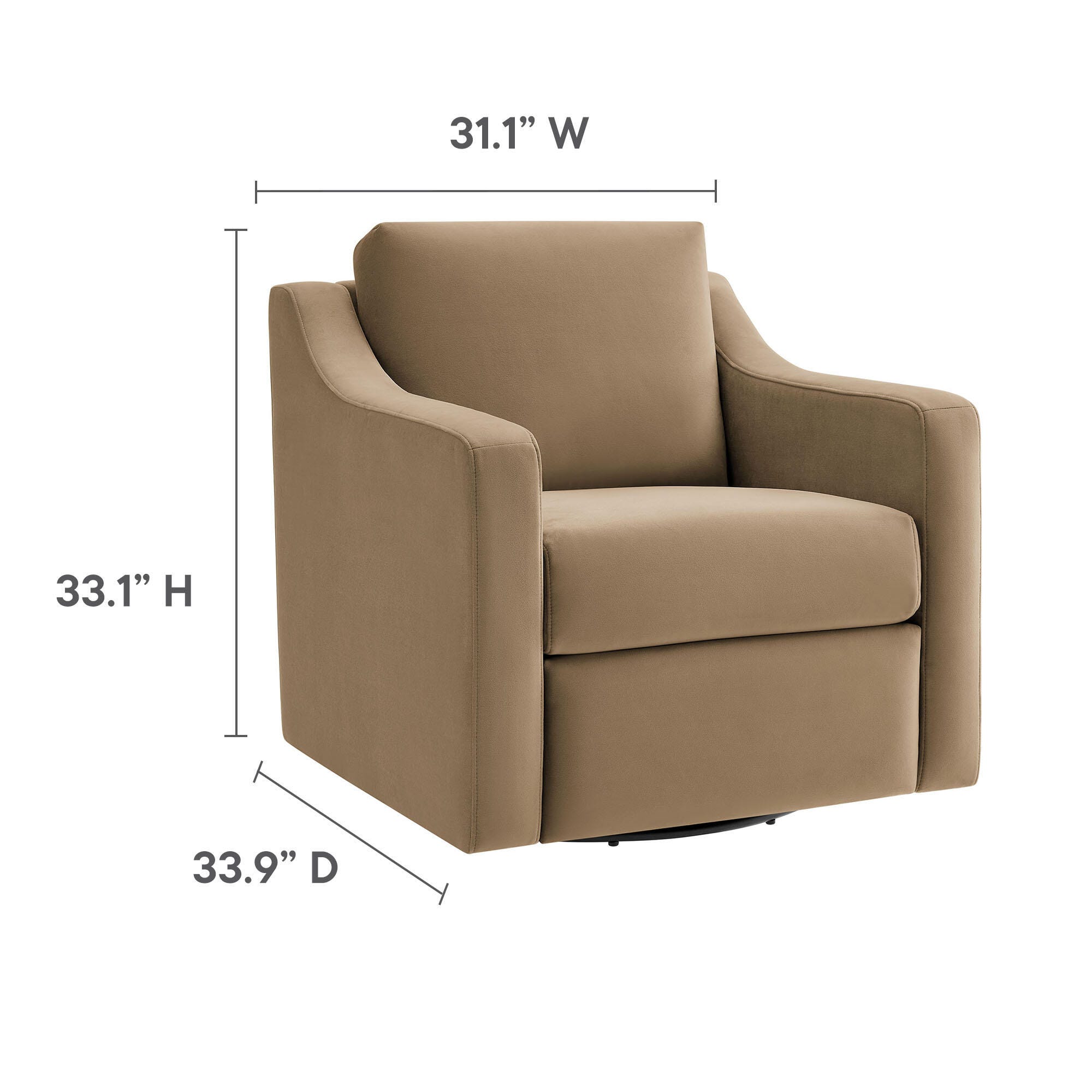 Modway Liora Accent Chair, Taupe, large