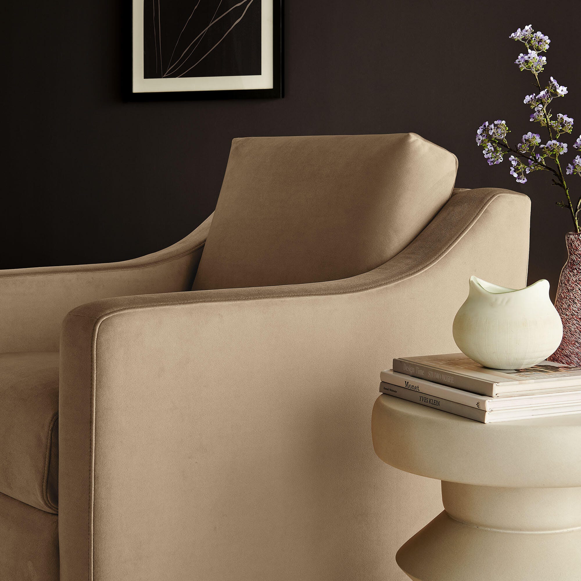 Modway Liora Accent Chair, Taupe, large