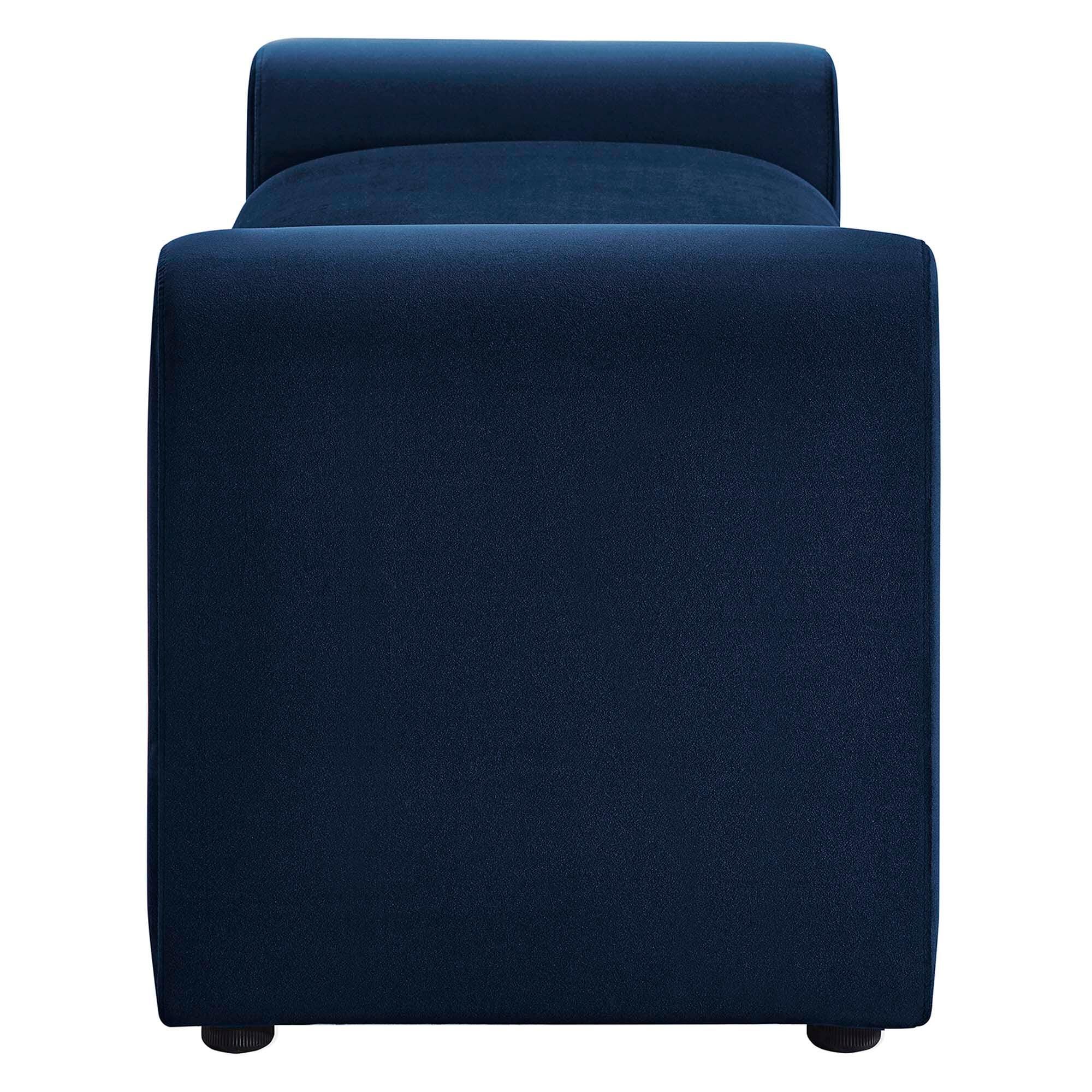 Modway Waverly Solid Bench, Midnight Blue, large