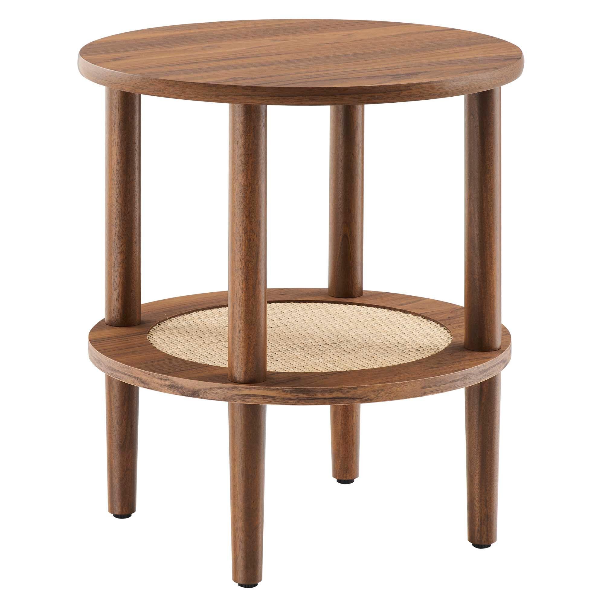 Modway Torus End Table, Walnut, large