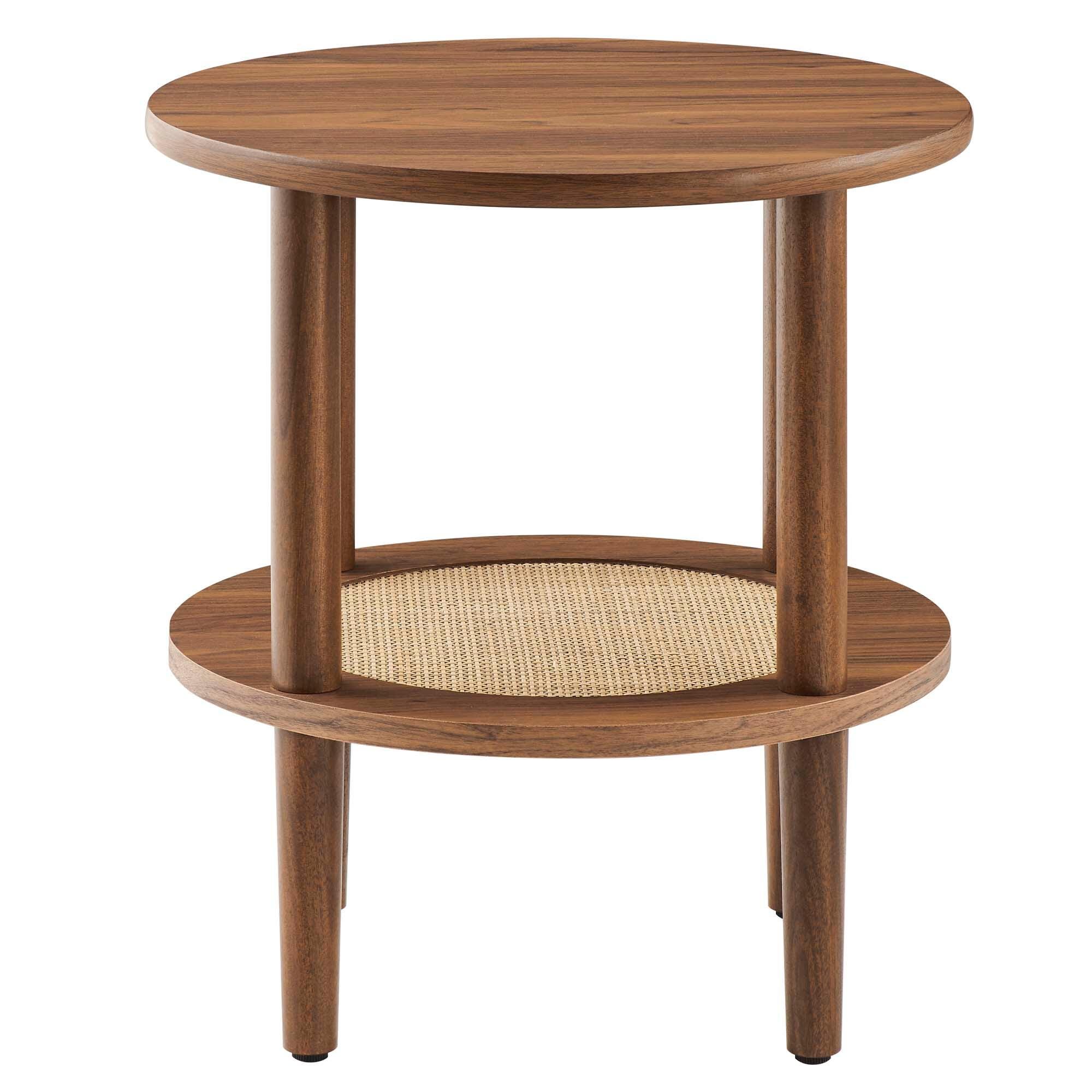 Modway Torus End Table, Walnut, large
