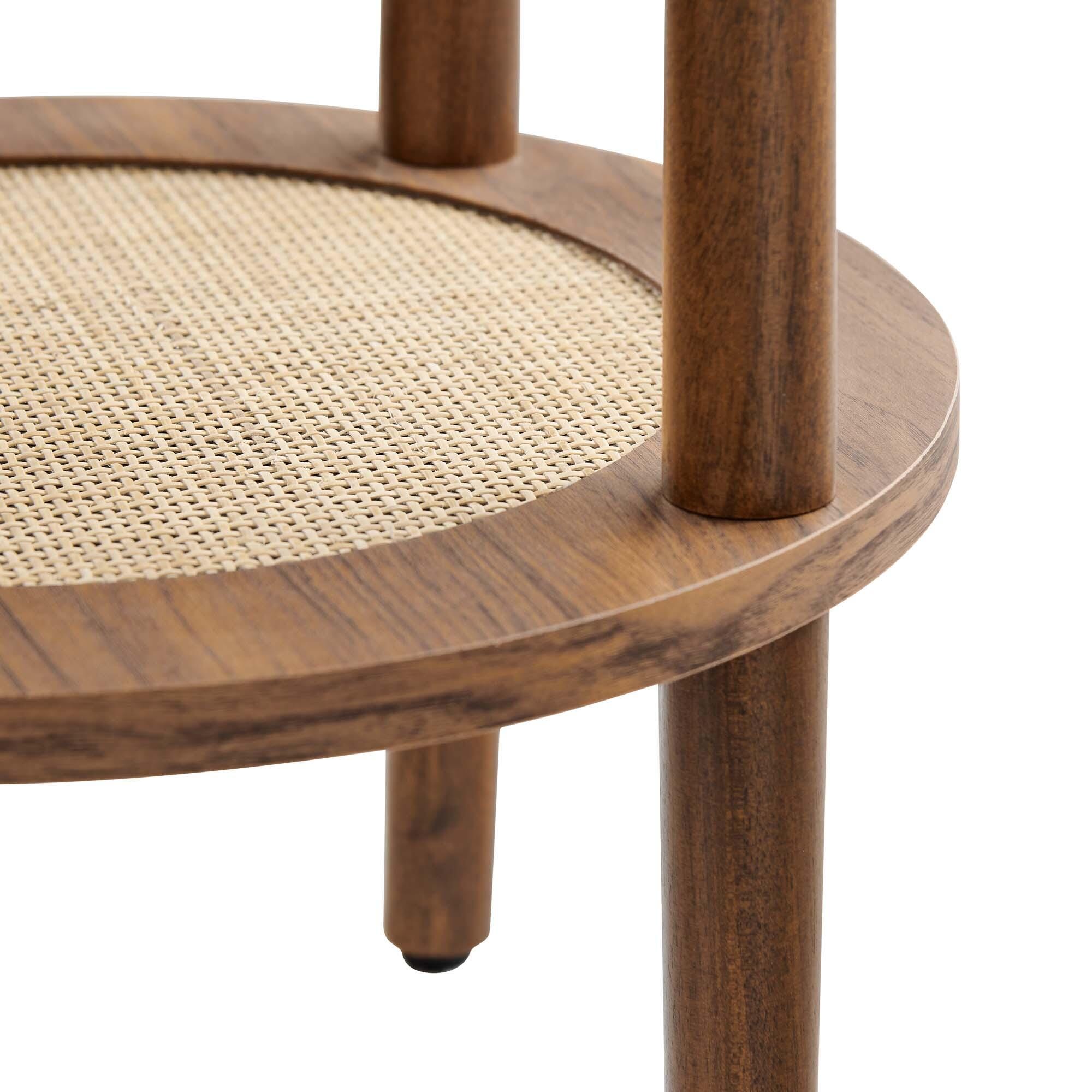 Modway Torus End Table, Walnut, large