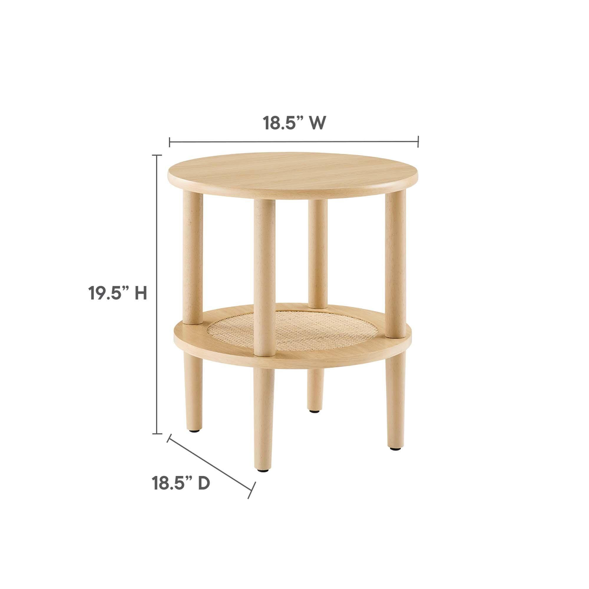 Modway Torus End Table, Oak, large
